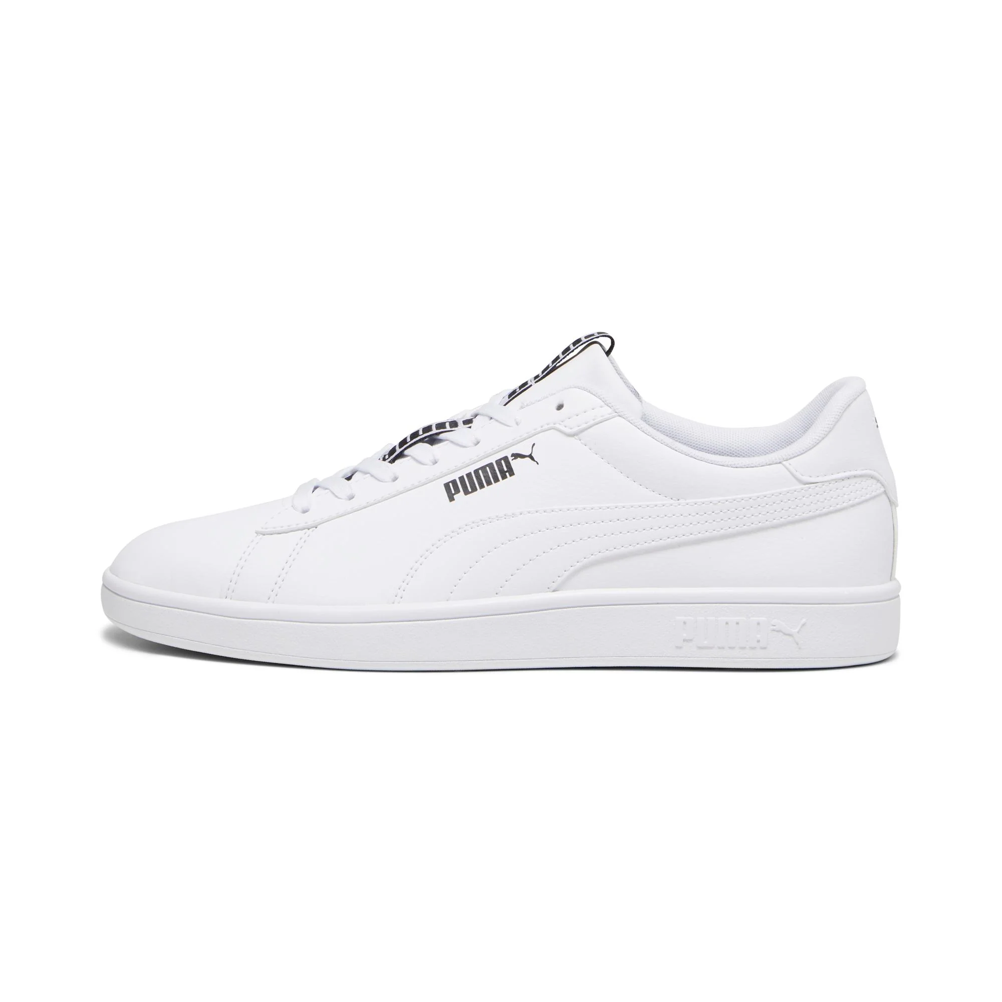 Sneakers bianche da uomo con dettagli neri Puma Smash 3.0 Logobsession - Image 3
