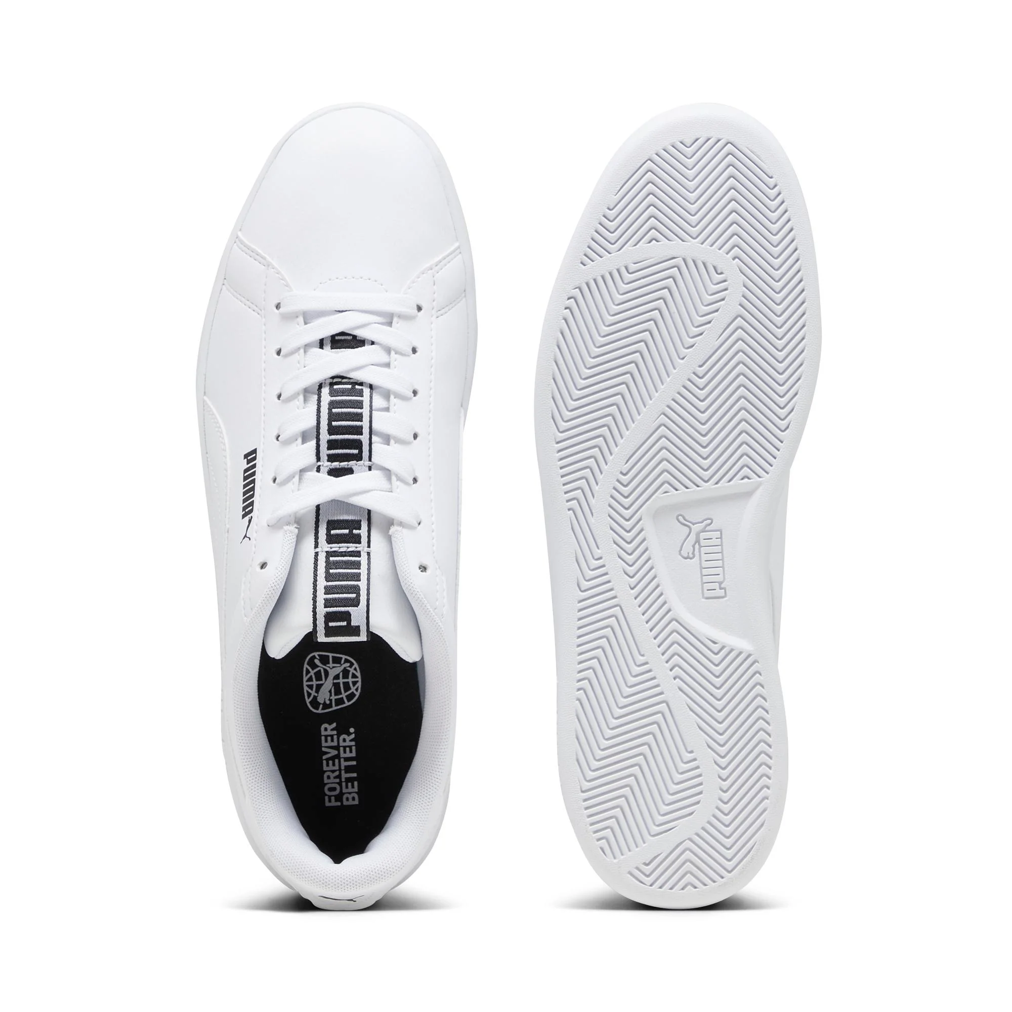 Sneakers bianche da uomo con dettagli neri Puma Smash 3.0 Logobsession - Image 4