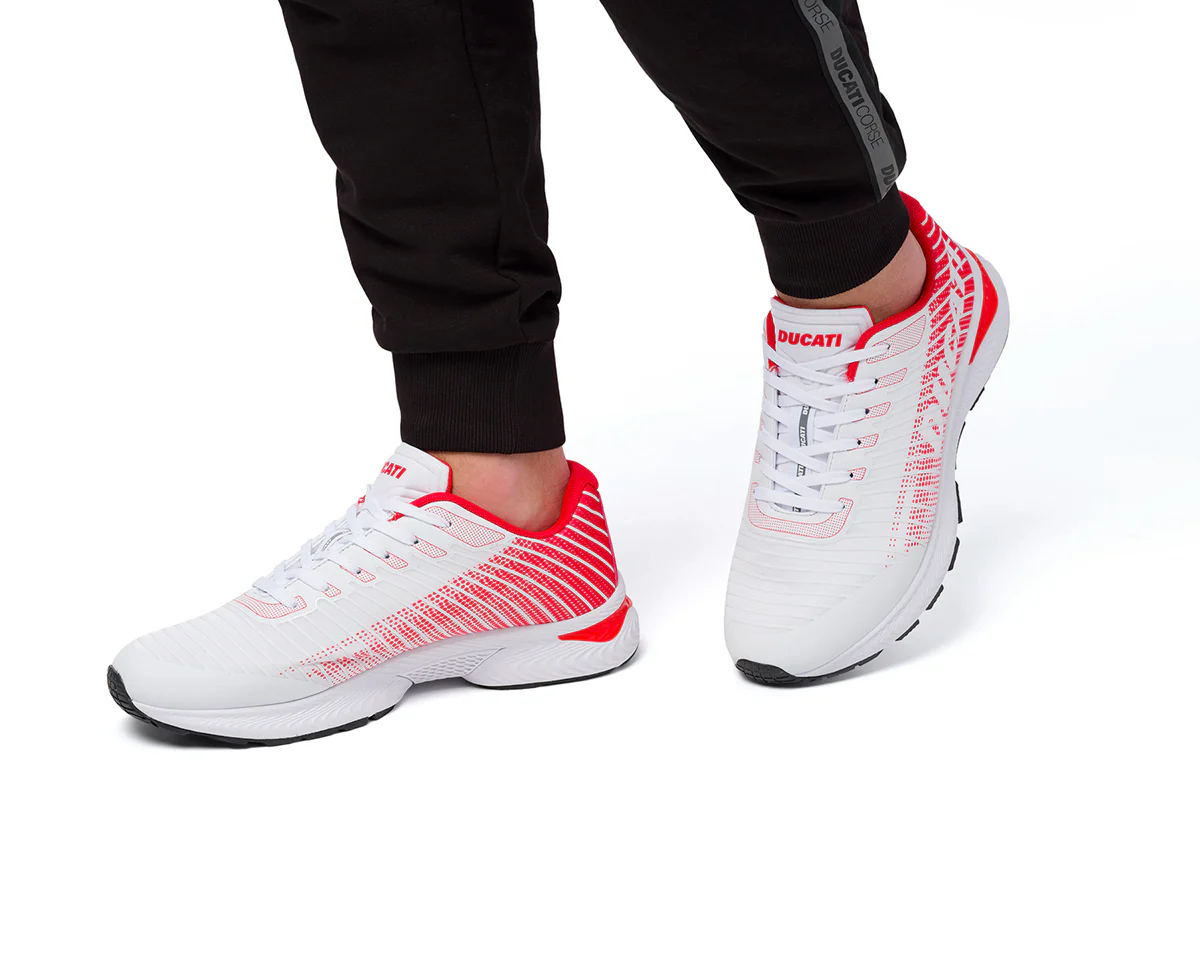 Sneakers bianche da uomo con dettagli rossi Ducati Balderico 3 - Image 2