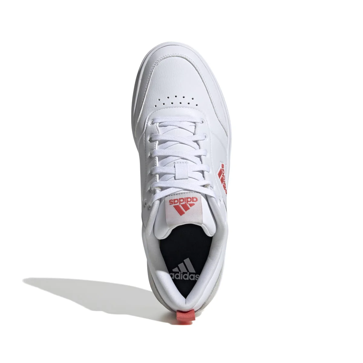 Sneakers bianche da uomo con dettagli rossi e grigi adidas Park ST - Image 2