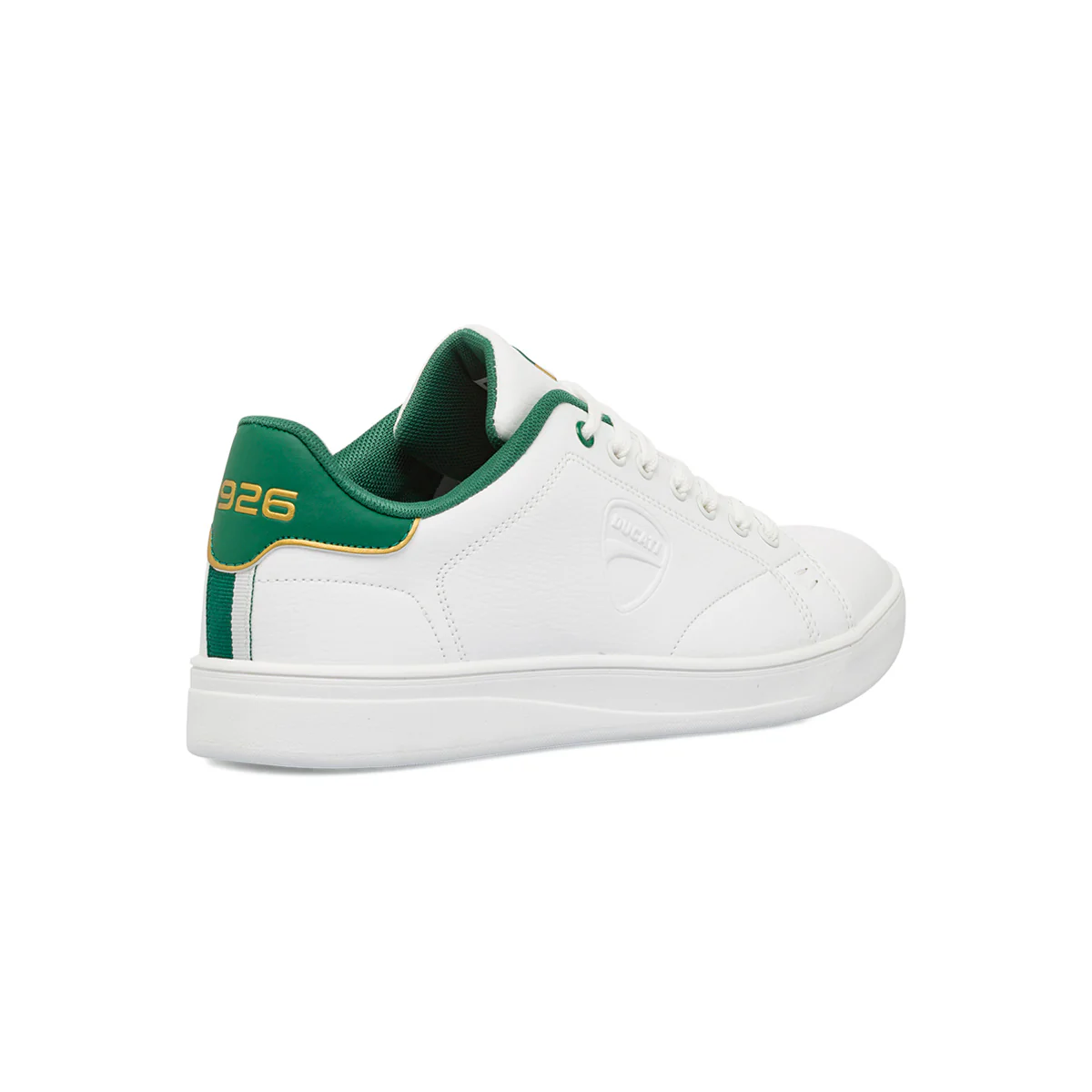 Sneakers bianche da uomo con dettagli verde e logo Ducati Slick - Image 3