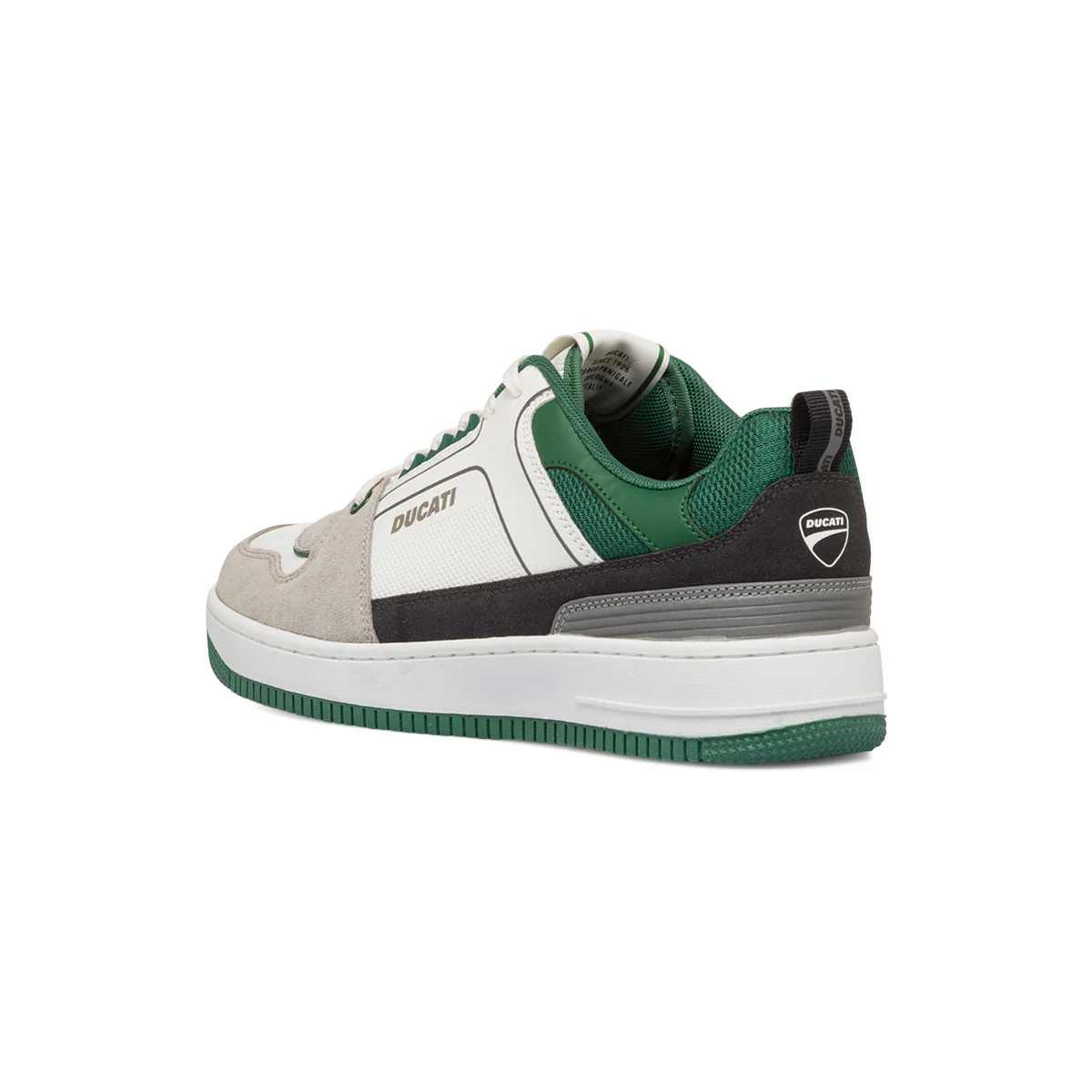 Sneakers bianche da uomo con dettagli verdi Ducati Valencia 4 - Image 3