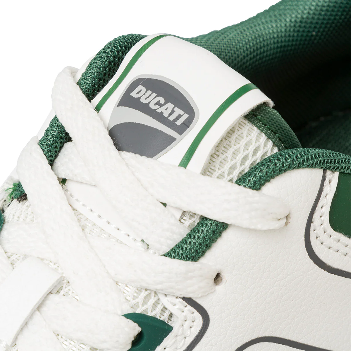 Sneakers bianche da uomo con dettagli verdi Ducati Valencia 4 - Image 6