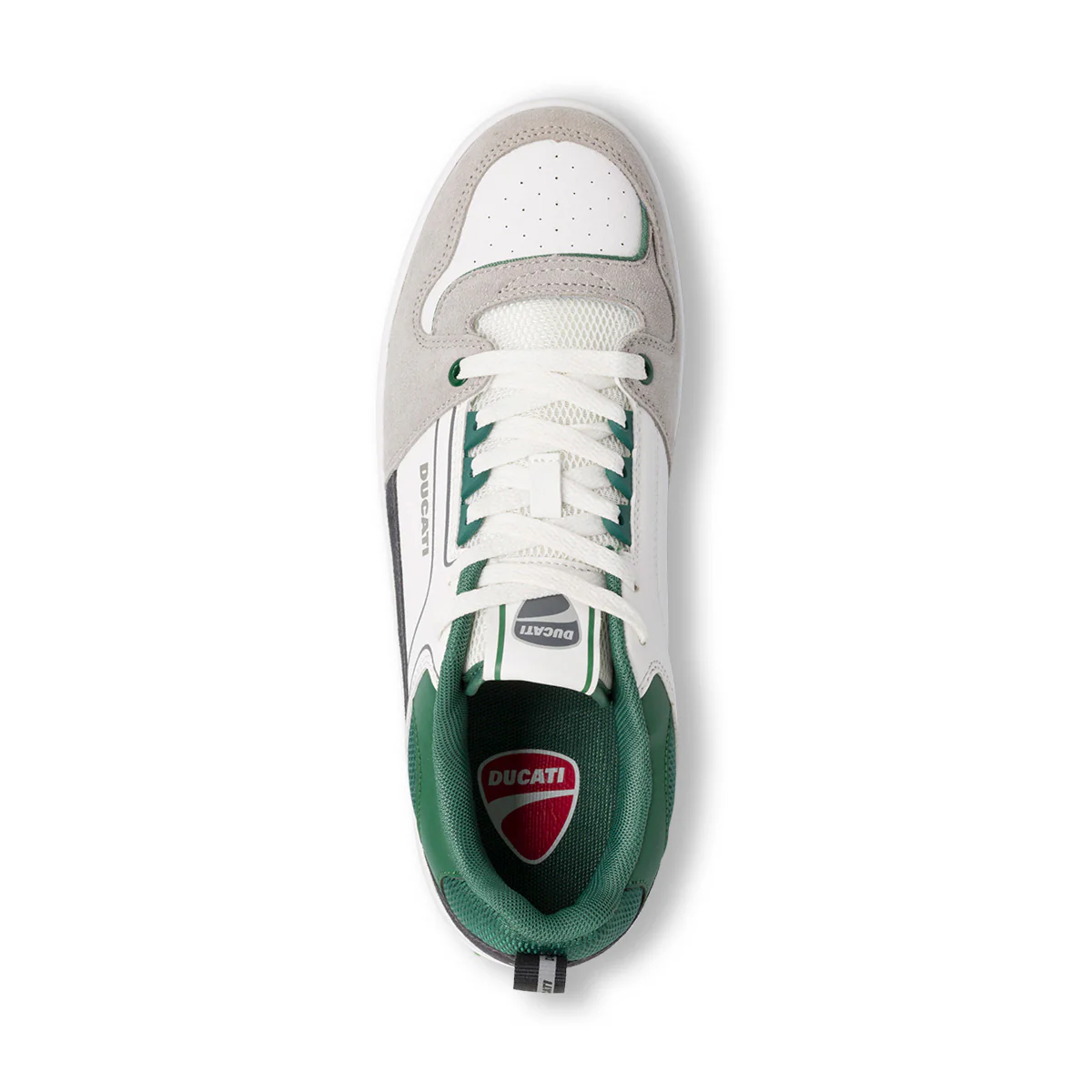 Sneakers bianche da uomo con dettagli verdi Ducati Valencia 4 - Image 8