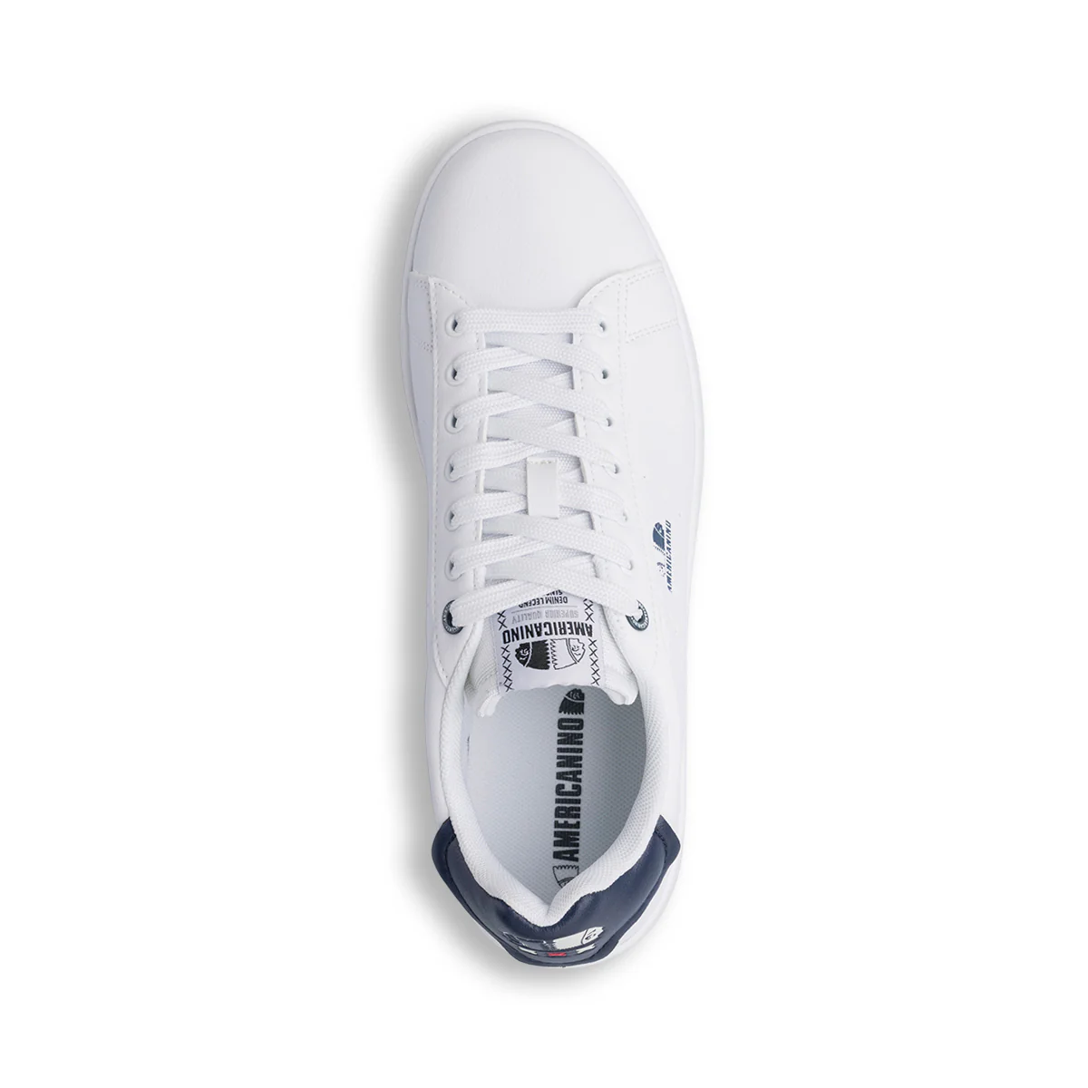 Sneakers bianche da Uomo con dettaglio blu e logo Americanino - Image 5