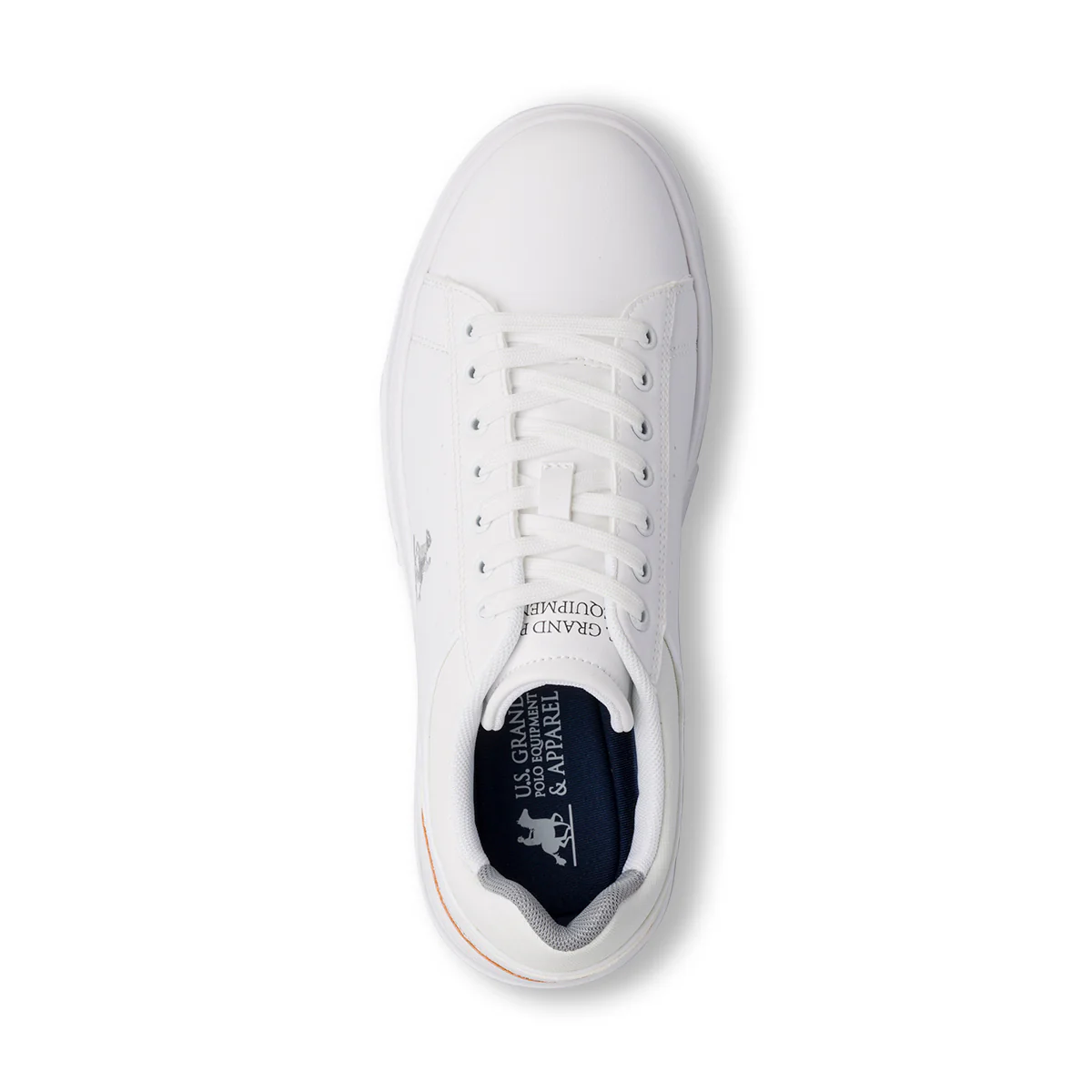 Sneakers bianche da Uomo con dettaglio marrone e logo U.S. Grand Polo - Image 5