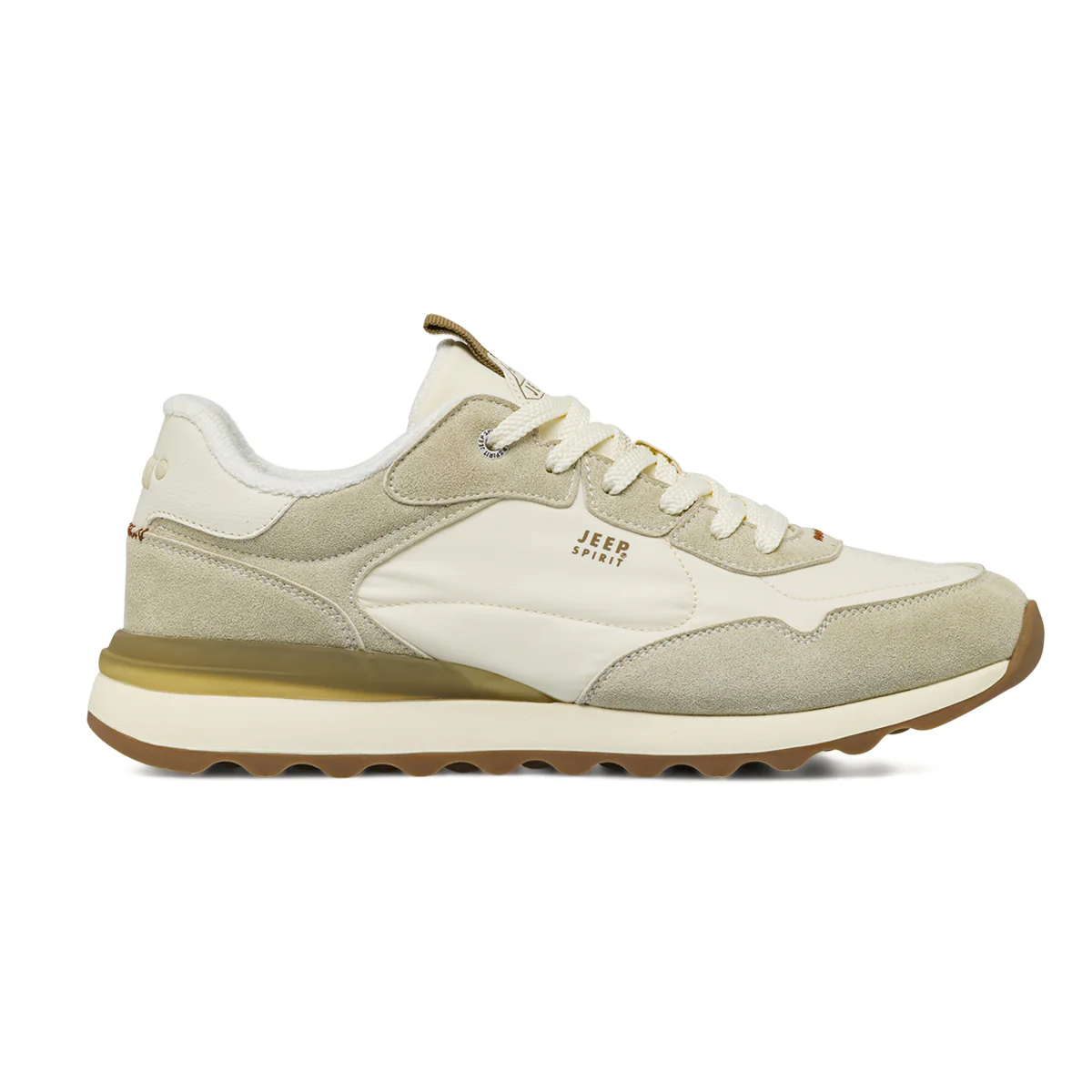 Sneakers bianche da Uomo con inserti effetto scamosciato Jeep Spirit