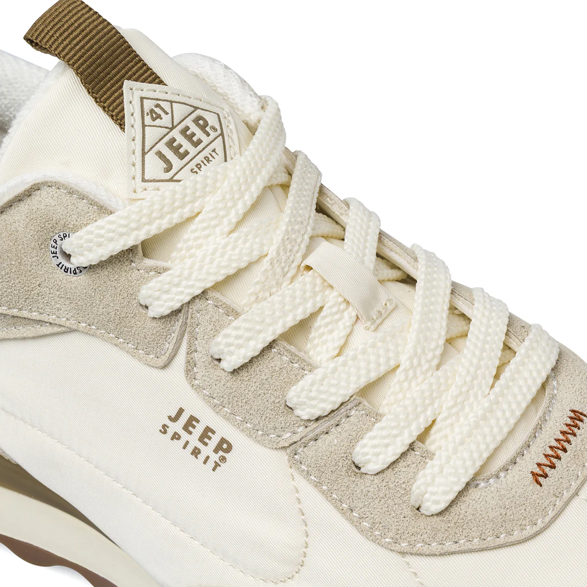 Sneakers bianche da Uomo con inserti effetto scamosciato Jeep Spirit - Image 4