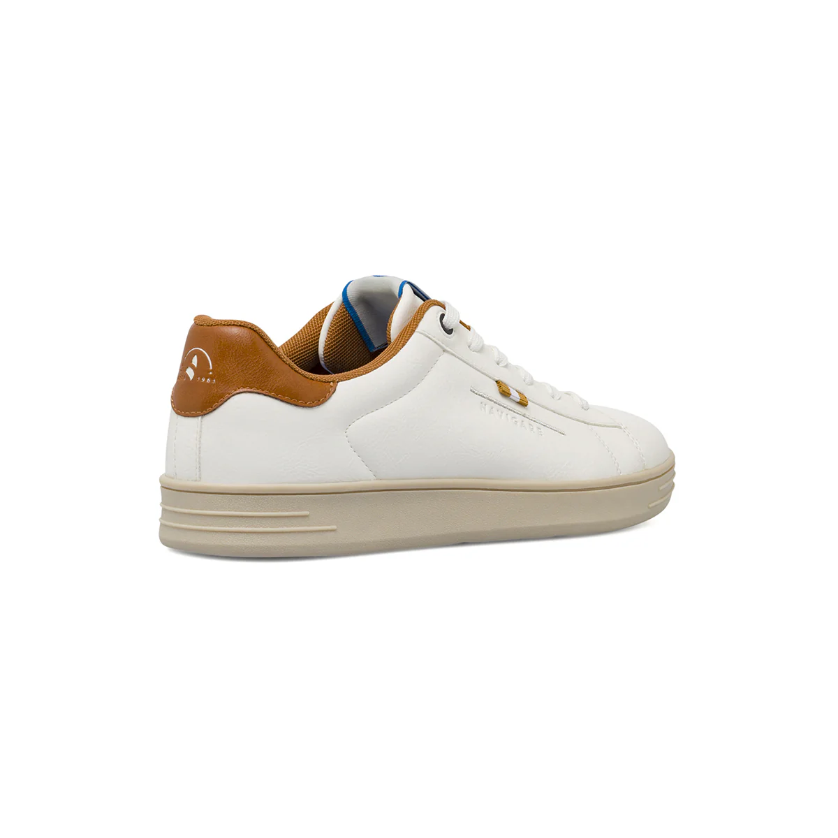 Sneakers bianche da Uomo con inserto marrone Navigare - Image 3