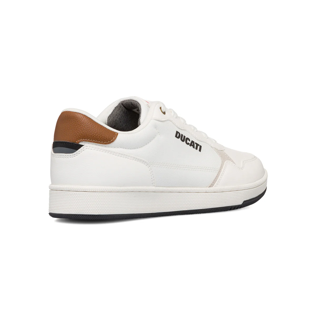 Sneakers bianche da uomo con logo a contrasto Ducati - Image 3