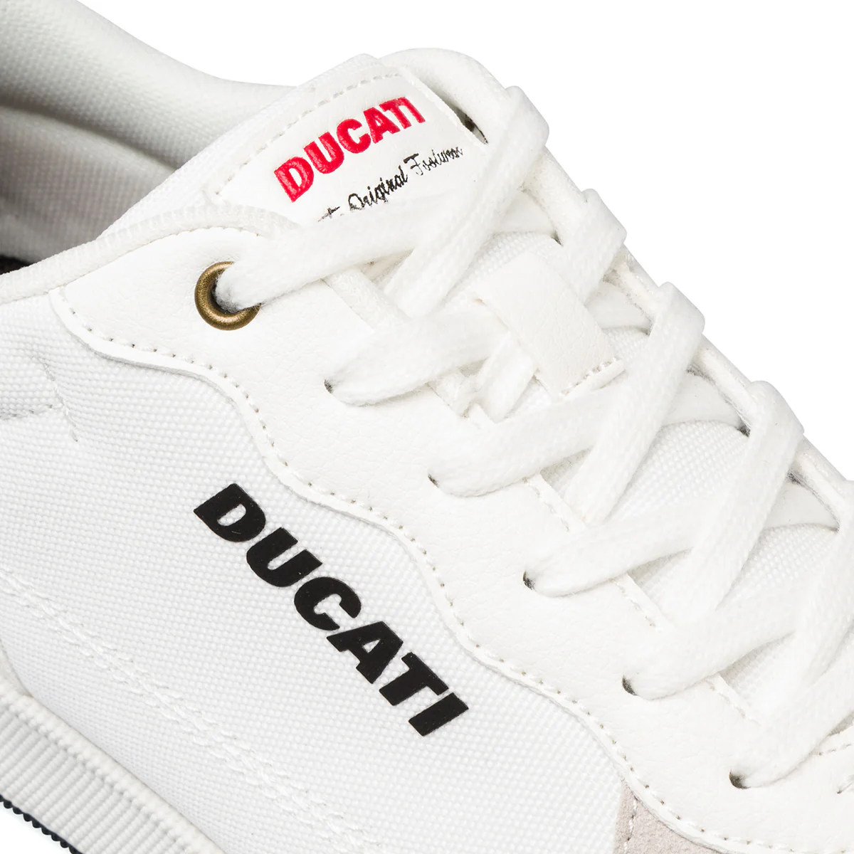 Sneakers bianche da uomo con logo a contrasto Ducati - Image 6
