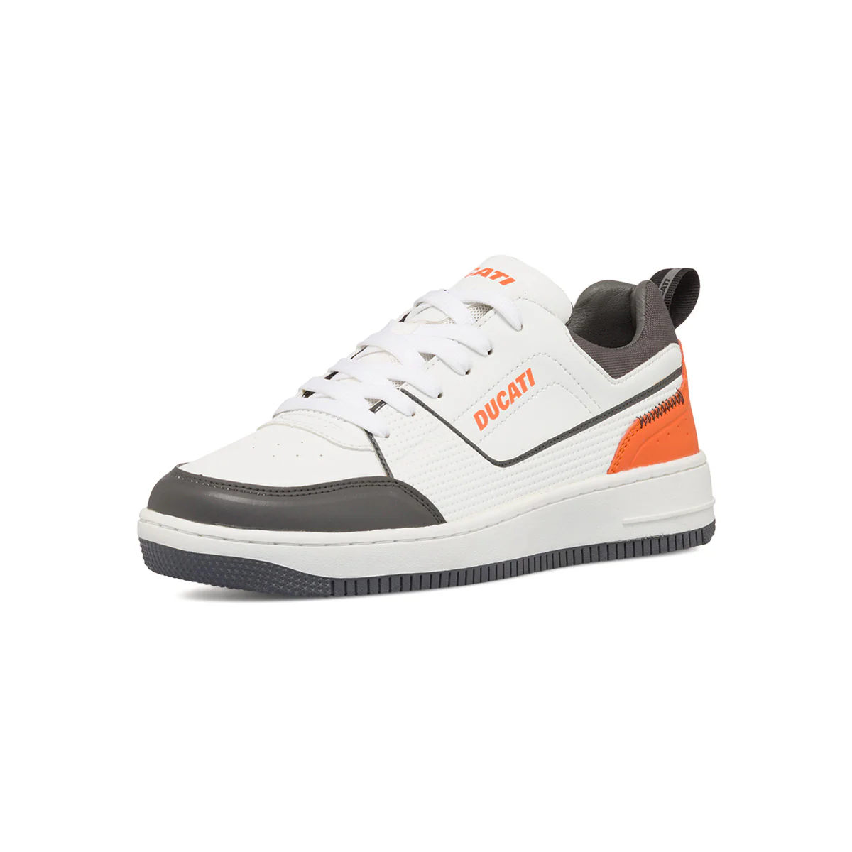 Sneakers bianche da uomo con logo arancione Ducati Barsaba 3 - Image 2