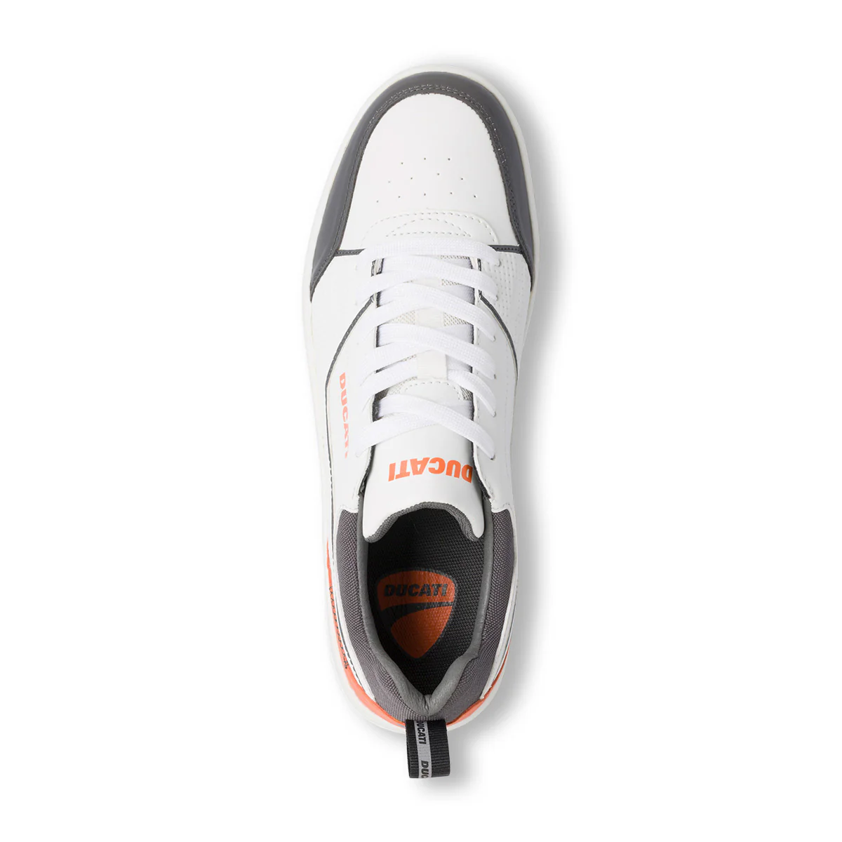 Sneakers bianche da uomo con logo arancione Ducati Barsaba 3 - Image 8