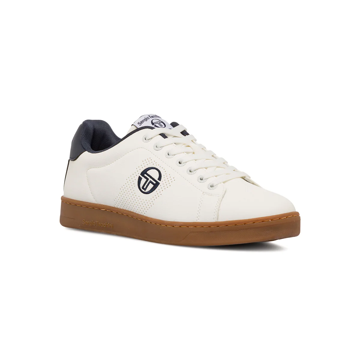 Sneakers bianche da uomo con logo blu a contrasto Sergio Tacchini - Image 2