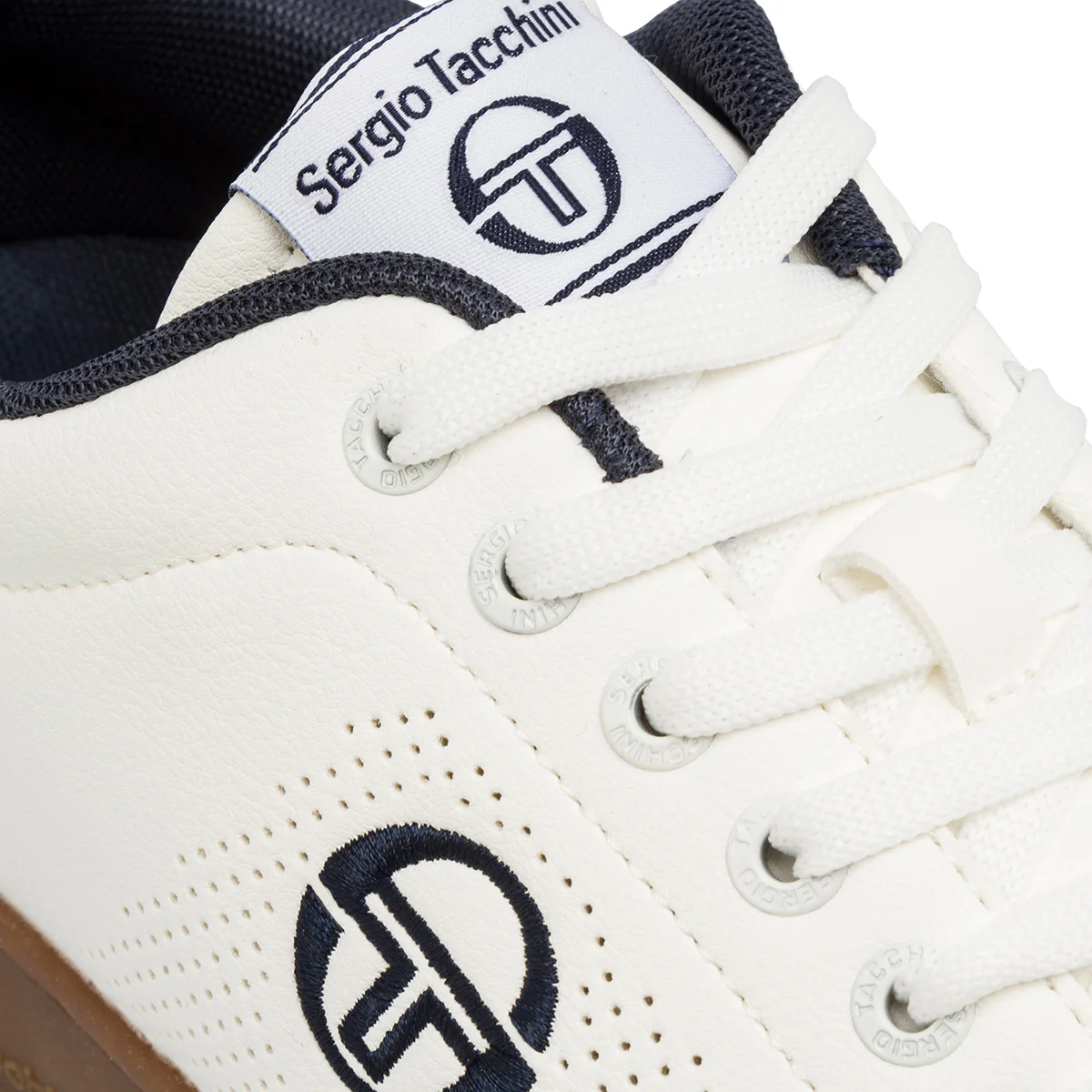 Sneakers bianche da uomo con logo blu a contrasto Sergio Tacchini - Image 5