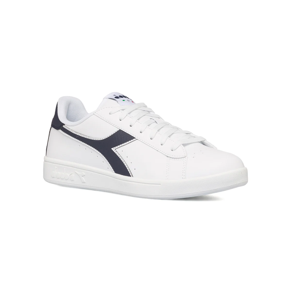 Sneakers bianche da uomo con logo blu Diadora Torneo - Image 2