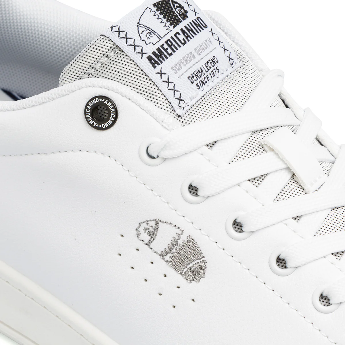 Sneakers bianche da uomo con logo laterale Americanino - Image 5