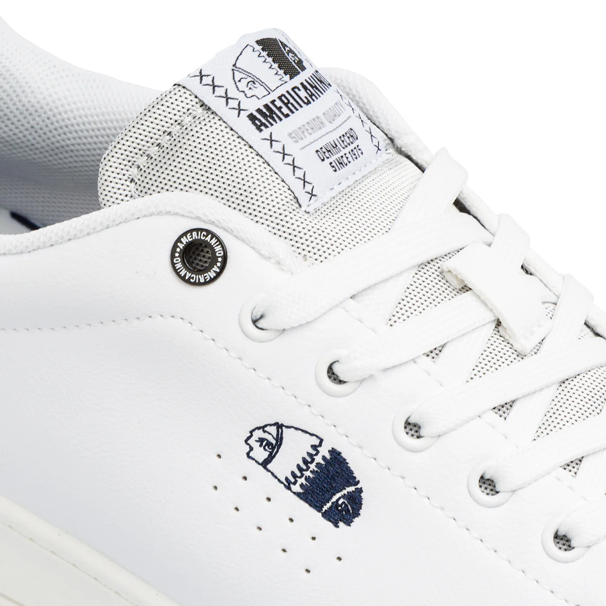 Sneakers bianche da uomo con logo laterale Americanino - Image 5