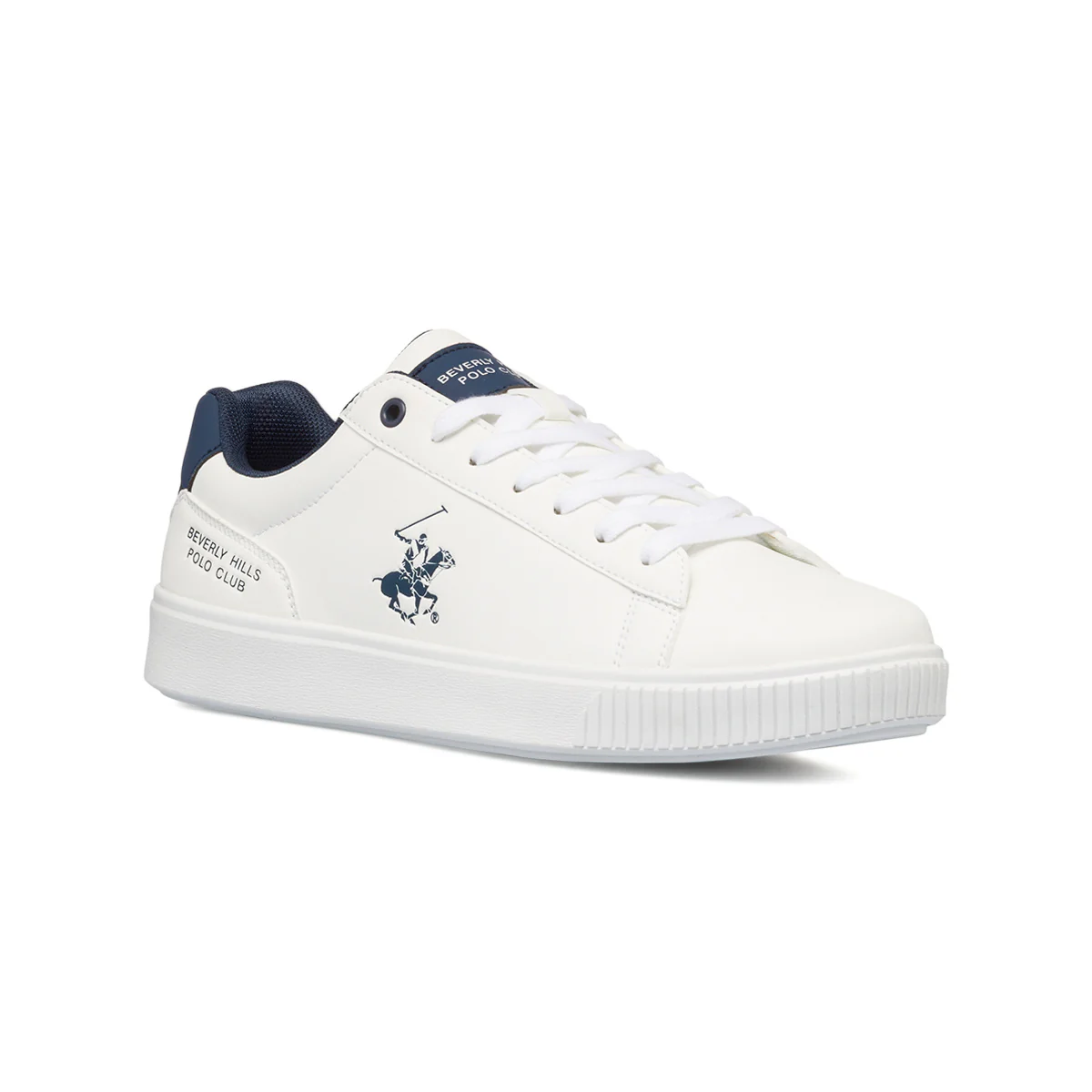Sneakers bianche da uomo con logo laterale Beverly Hills Polo Club - Image 2