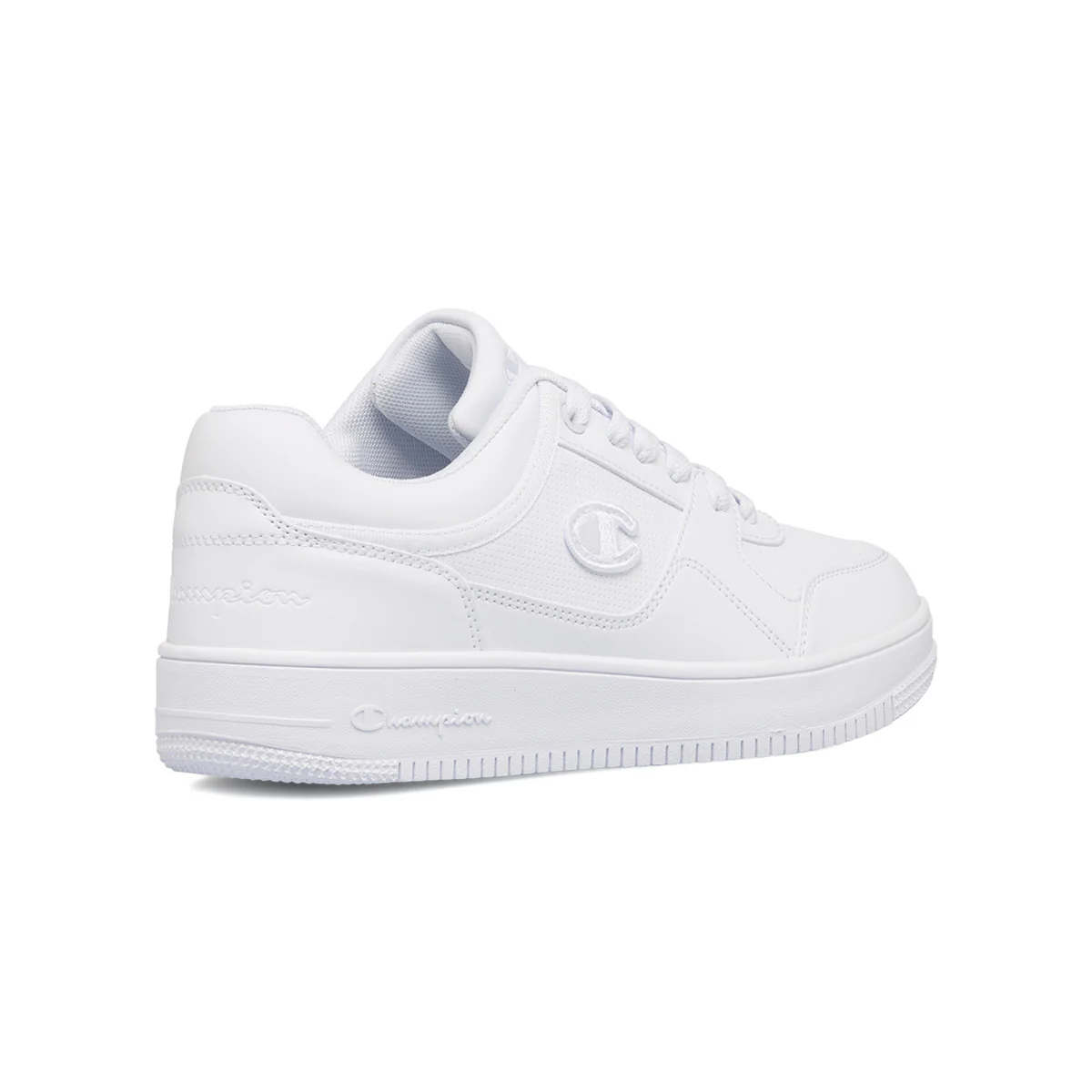 Sneakers bianche da uomo con logo laterale Champion Rebound Low - Image 3