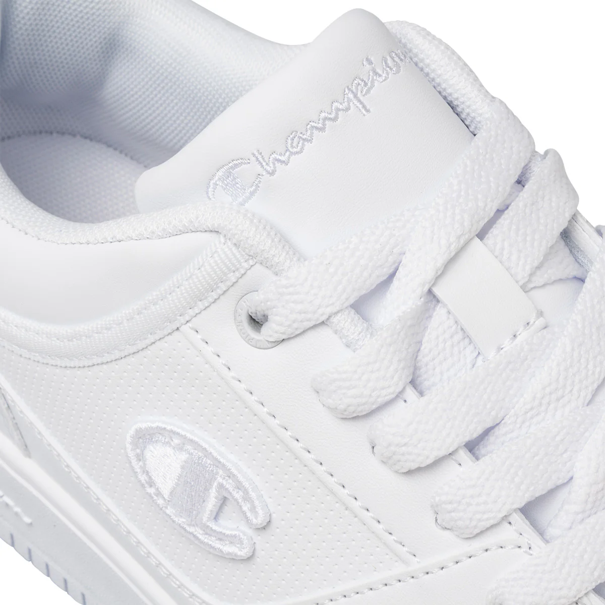 Sneakers bianche da uomo con logo laterale Champion Rebound Low - Image 6