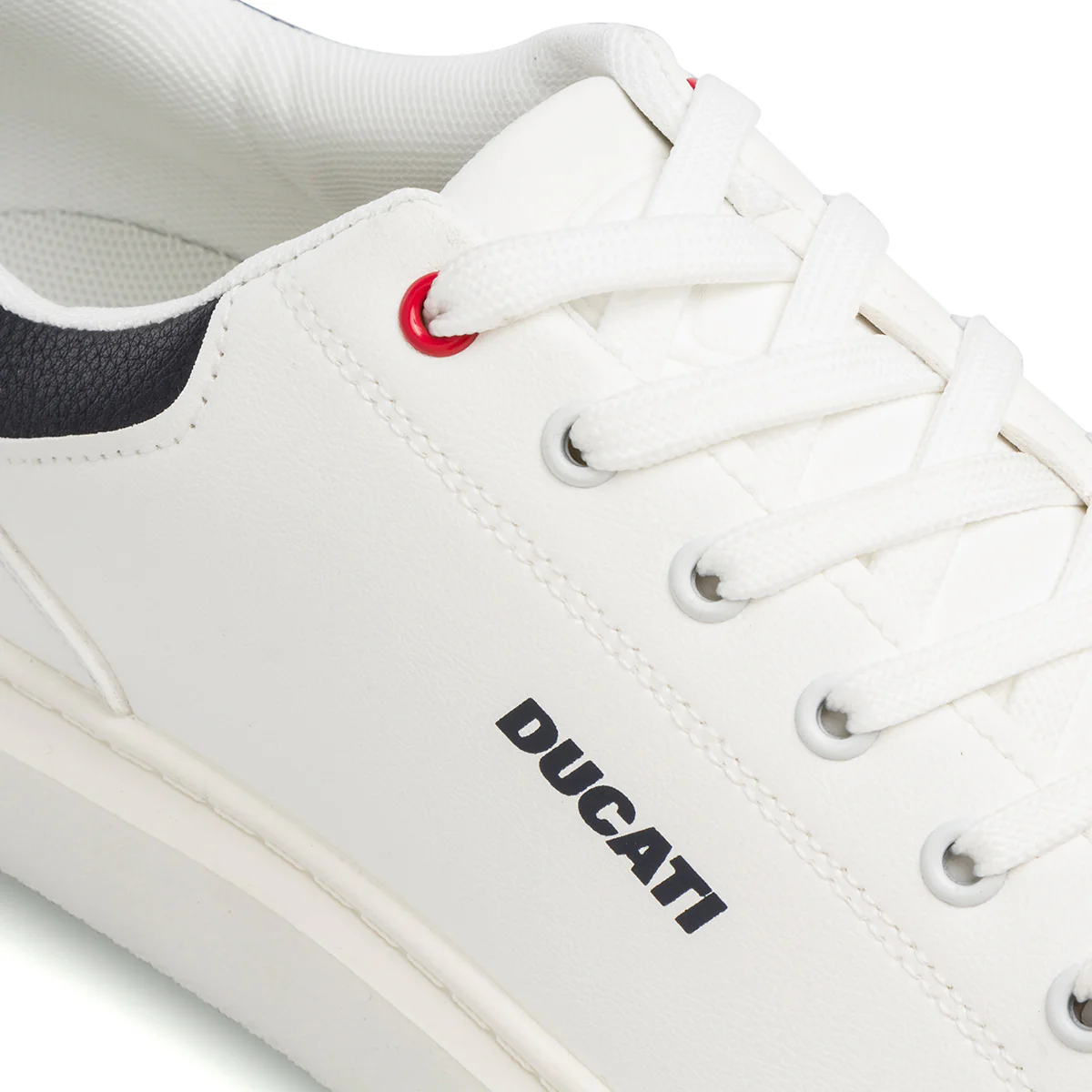 Sneakers bianche da uomo con logo laterale Ducati - Image 11