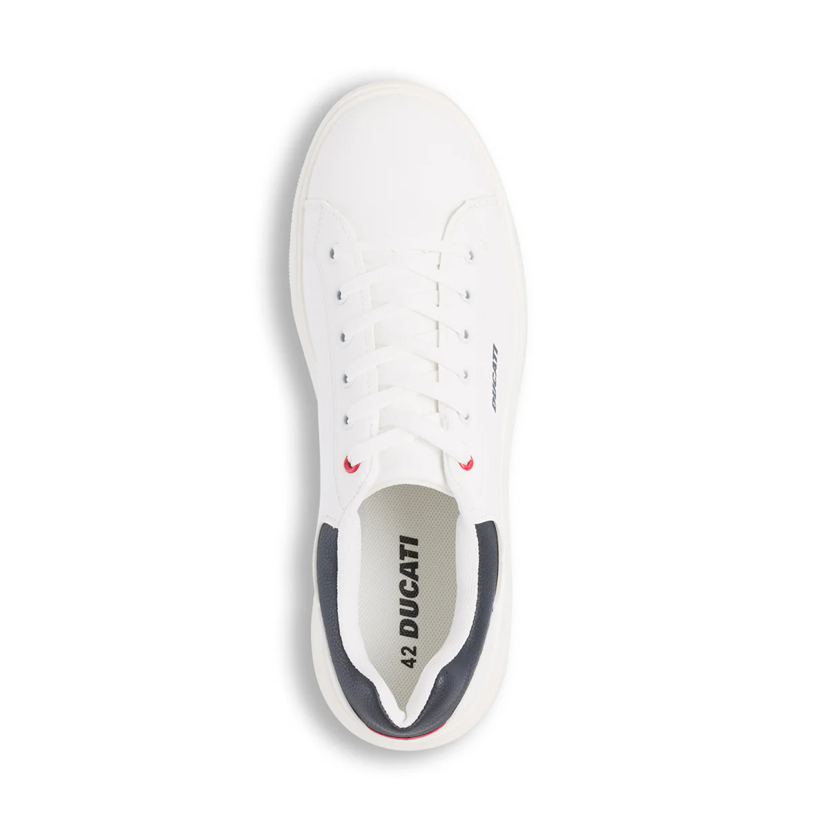 Sneakers bianche da uomo con logo laterale Ducati - Image 12
