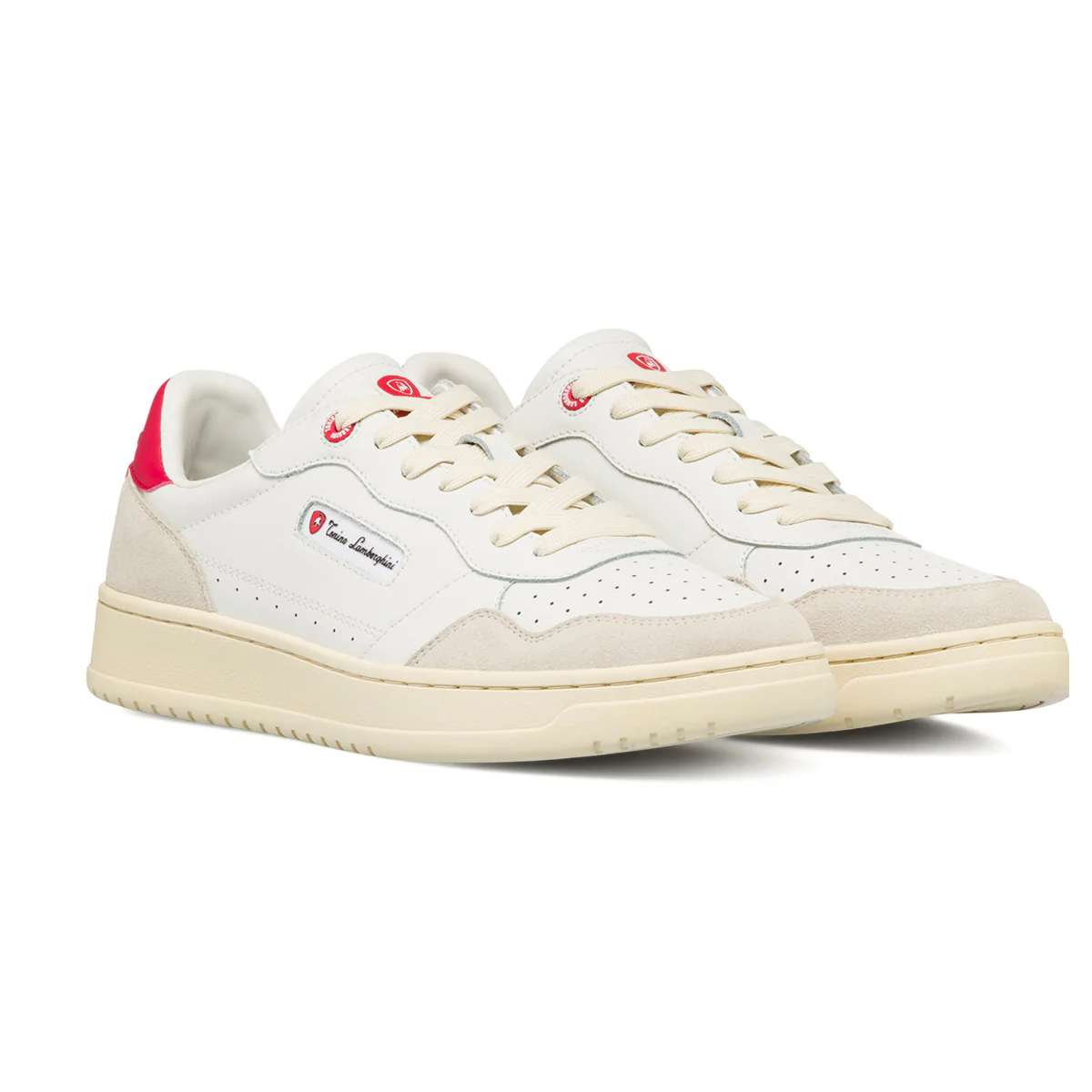 Sneakers bianche da uomo con logo laterale e dettagli traforati Tonino Lamborghini SkywardGlide
