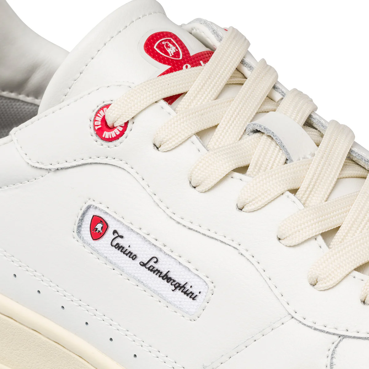 Sneakers bianche da uomo con logo laterale e dettagli traforati Tonino Lamborghini SkywardGlide - Image 8