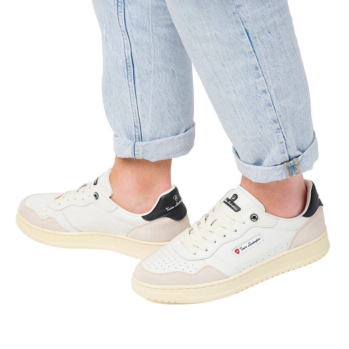Sneakers bianche da uomo con logo laterale e dettagli traforati Tonino Lamborghini SkywardGlide - Image 2