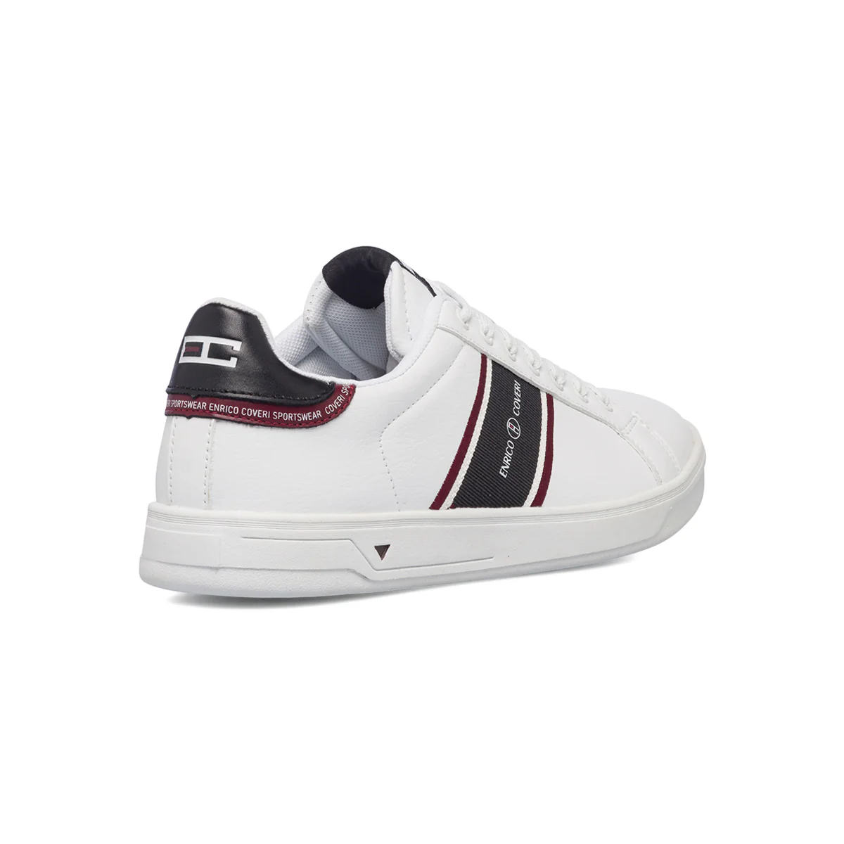 Sneakers bianche da uomo con logo laterale Enrico Coveri Lowas - Image 3