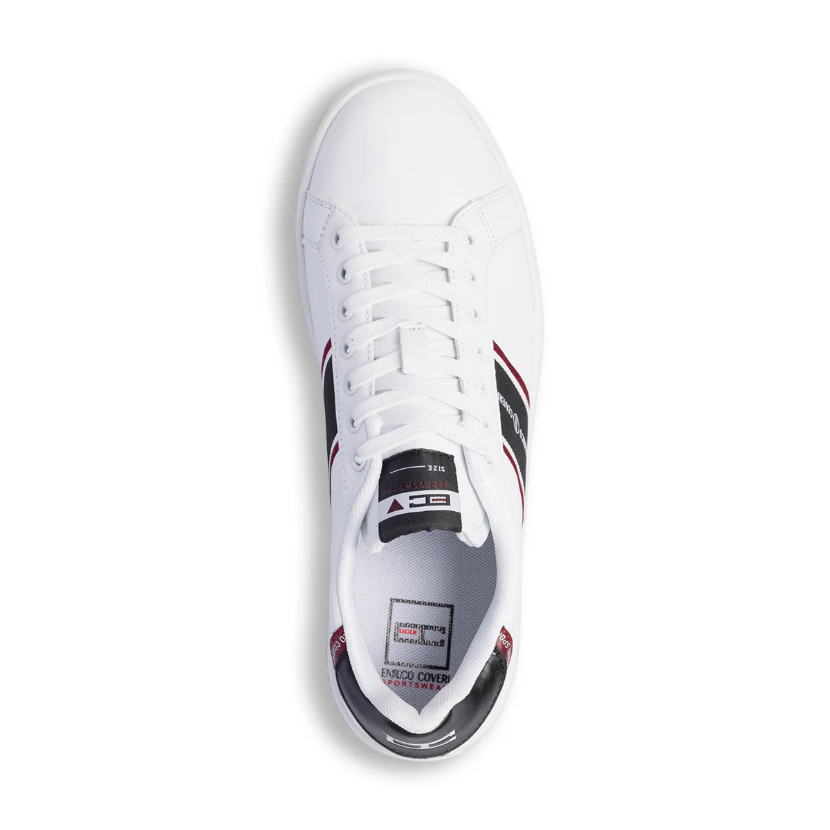Sneakers bianche da uomo con logo laterale Enrico Coveri Lowas - Image 8