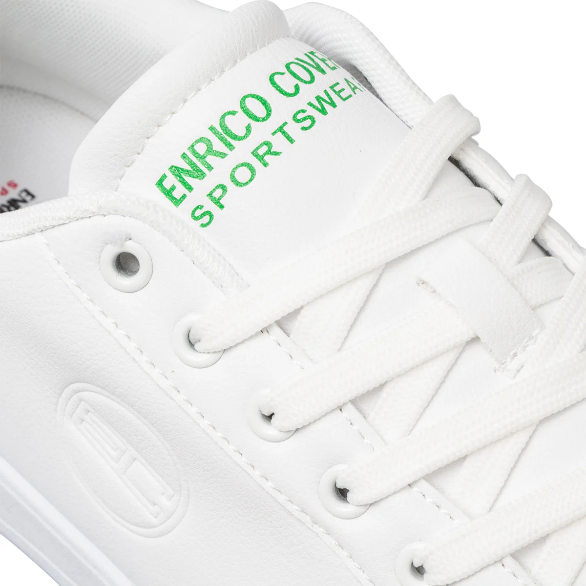 Sneakers bianche da uomo con logo laterale Enrico Coveri - Image 6