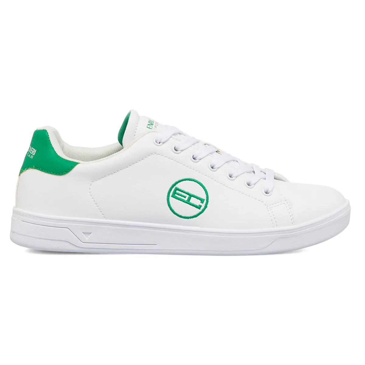 Sneakers bianche da uomo con logo laterale Enrico Coveri