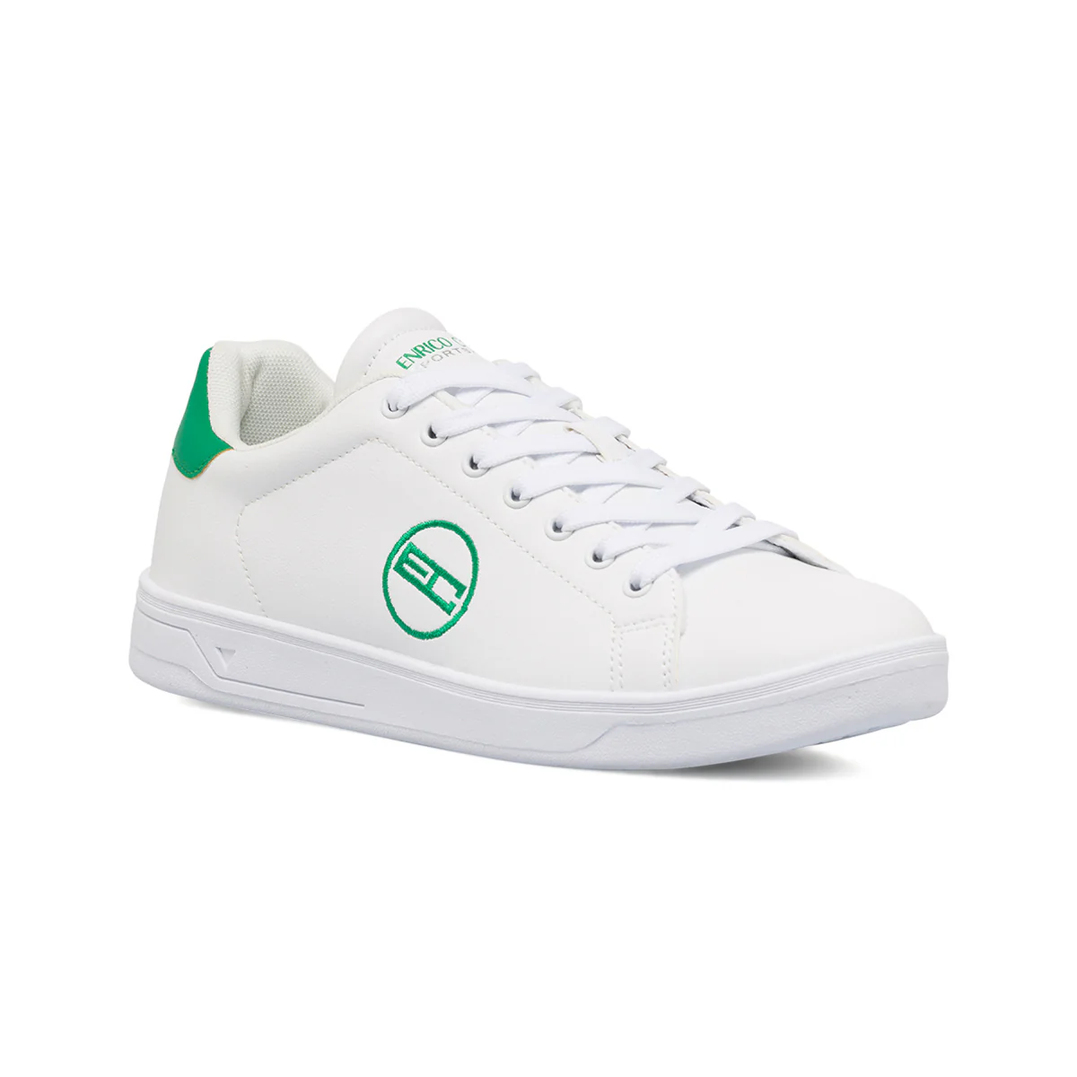 Sneakers bianche da uomo con logo laterale Enrico Coveri - Image 2