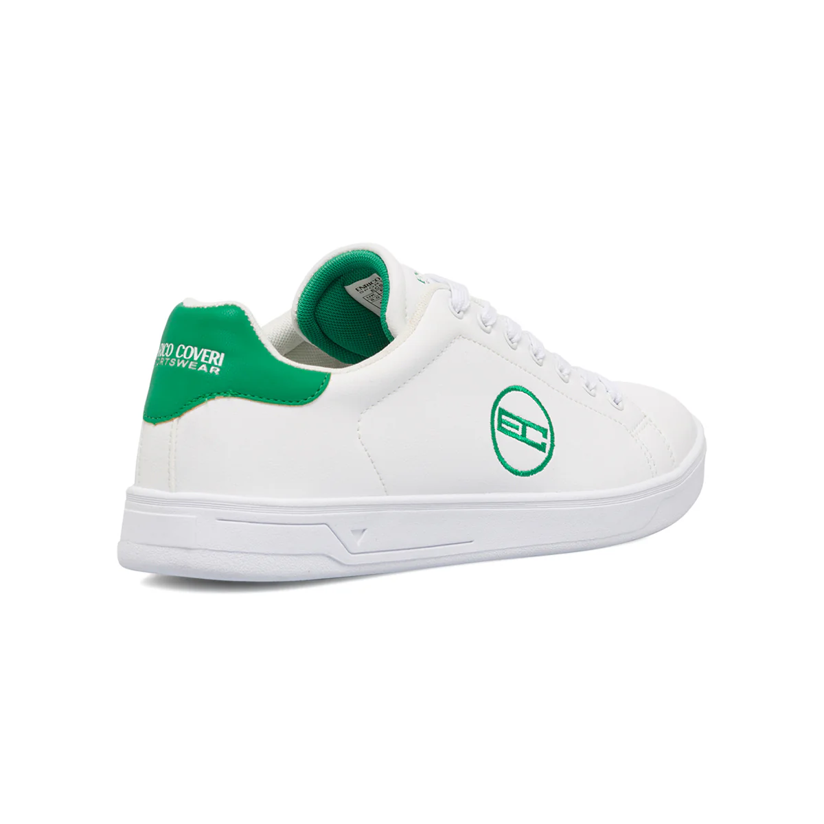 Sneakers bianche da uomo con logo laterale Enrico Coveri - Image 3