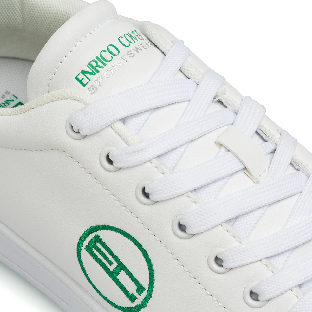 Sneakers bianche da uomo con logo laterale Enrico Coveri - Image 6