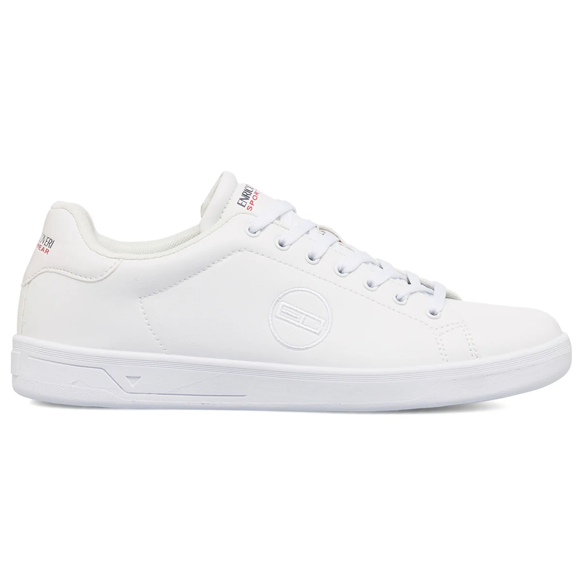 Sneakers bianche da uomo con logo laterale Enrico Coveri