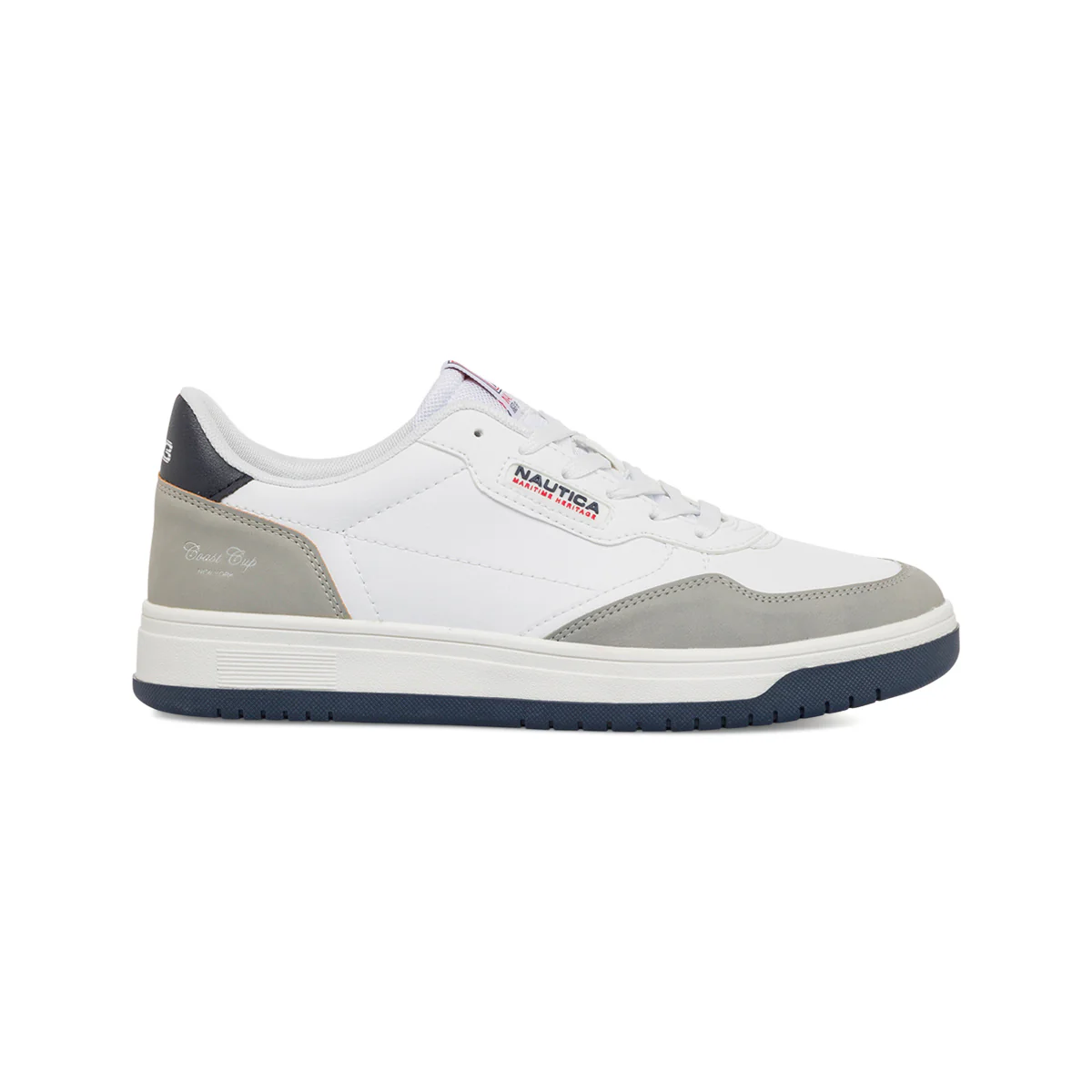 Sneakers bianche da uomo con logo laterale Nautica Bird Lth- Sd