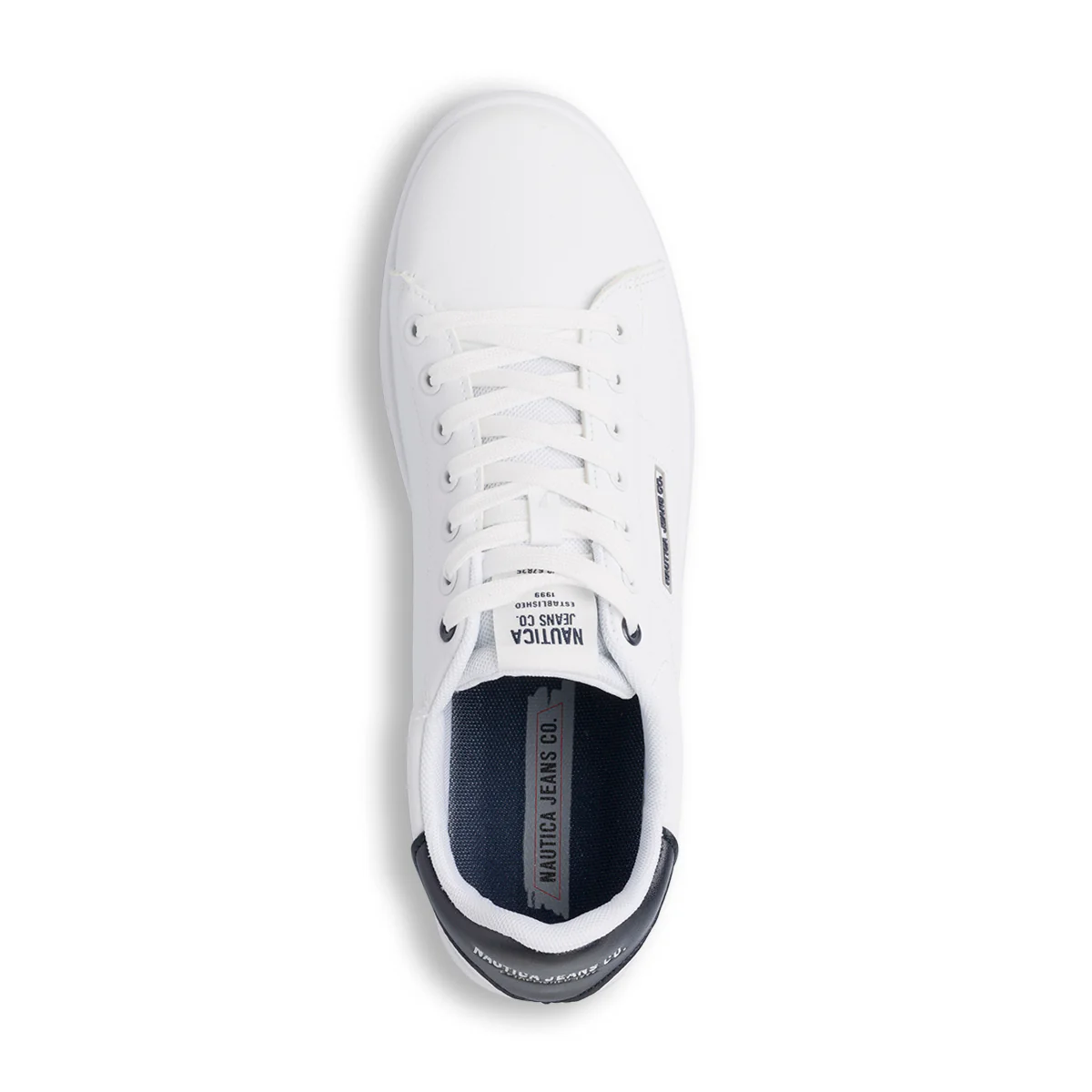 Sneakers bianche da uomo con logo laterale Nautica Jeans Saturno - Image 6
