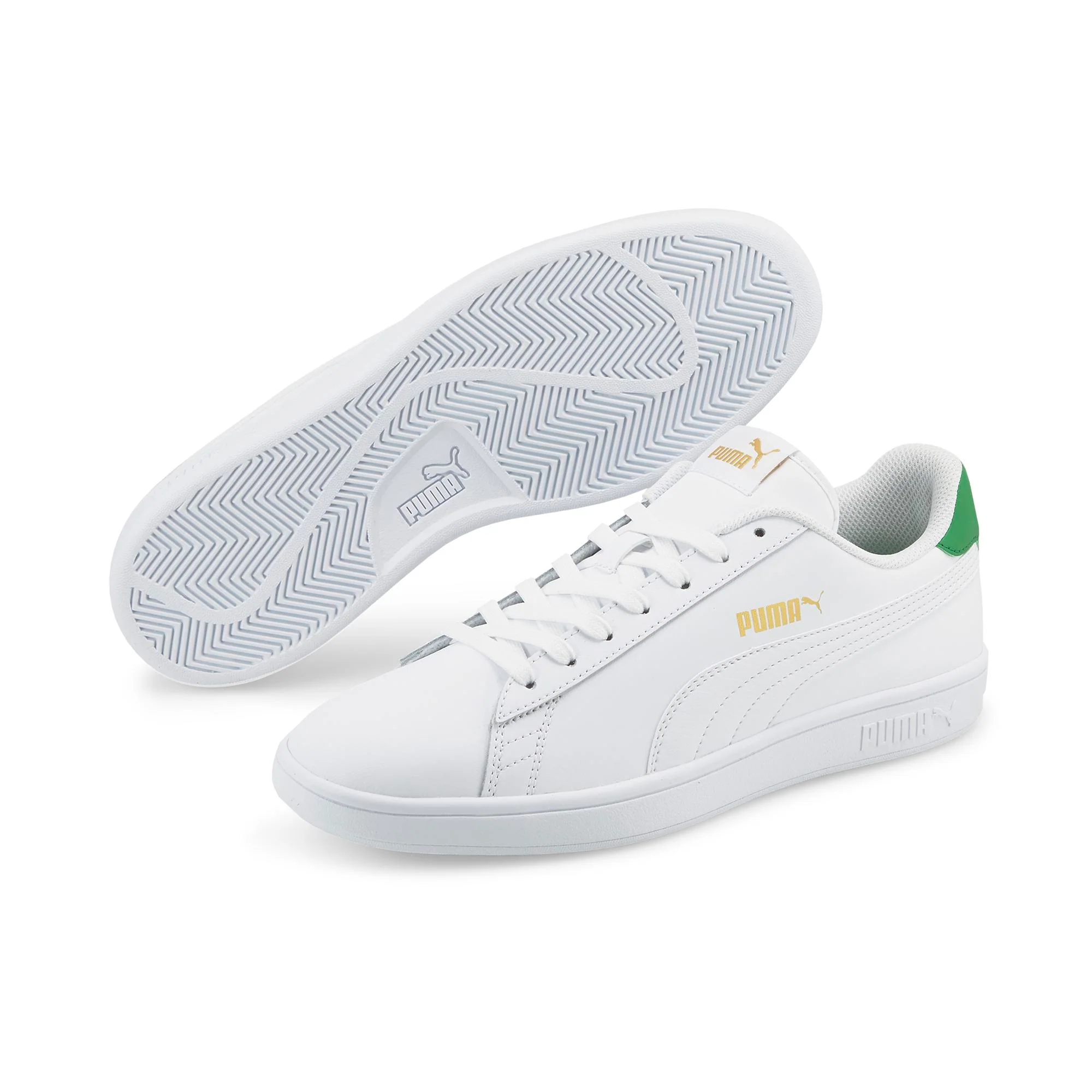 Sneakers bianche da uomo con logo laterale Puma Smash v2 L - Image 2