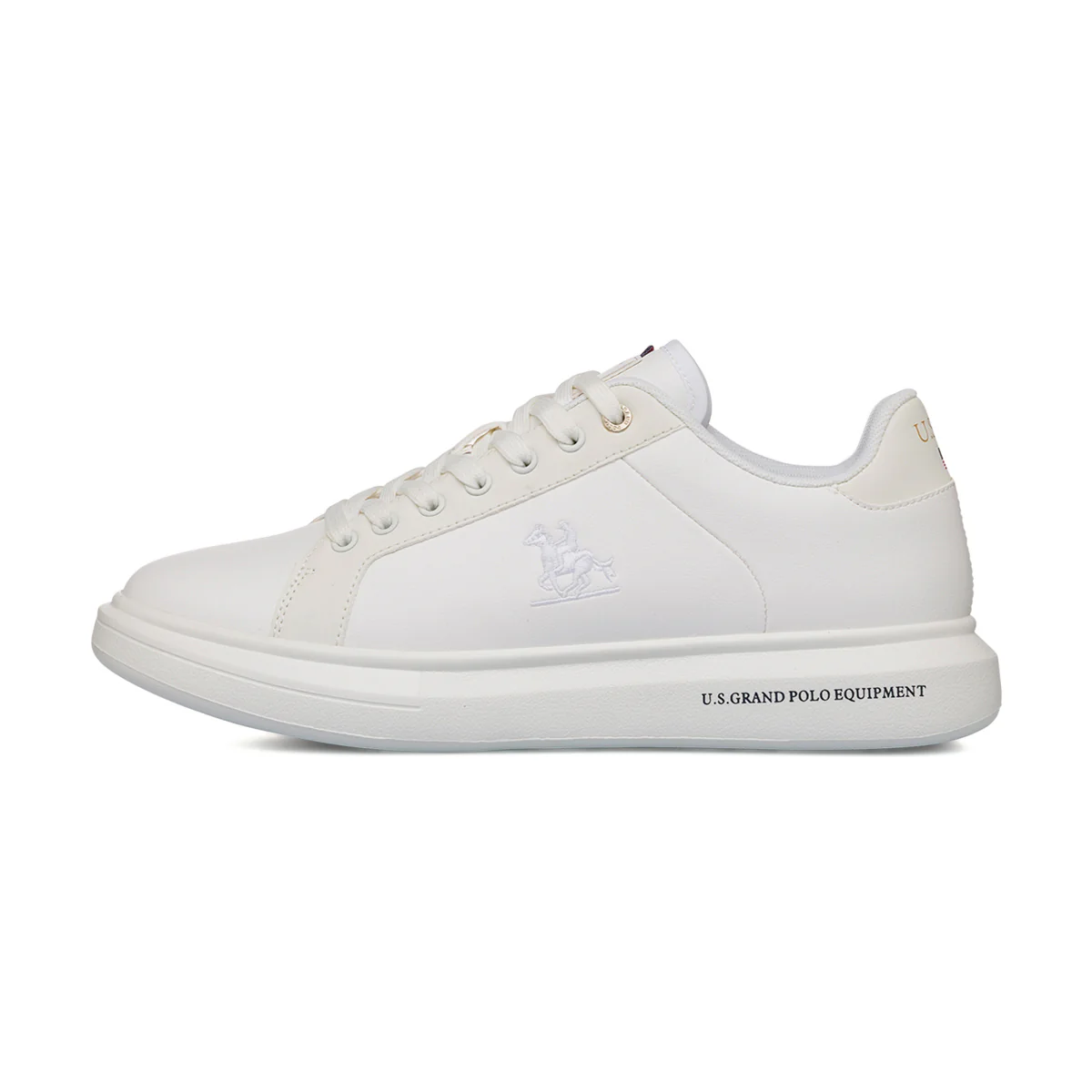 Sneakers bianche da Uomo con logo laterale U.S. Grand Polo
