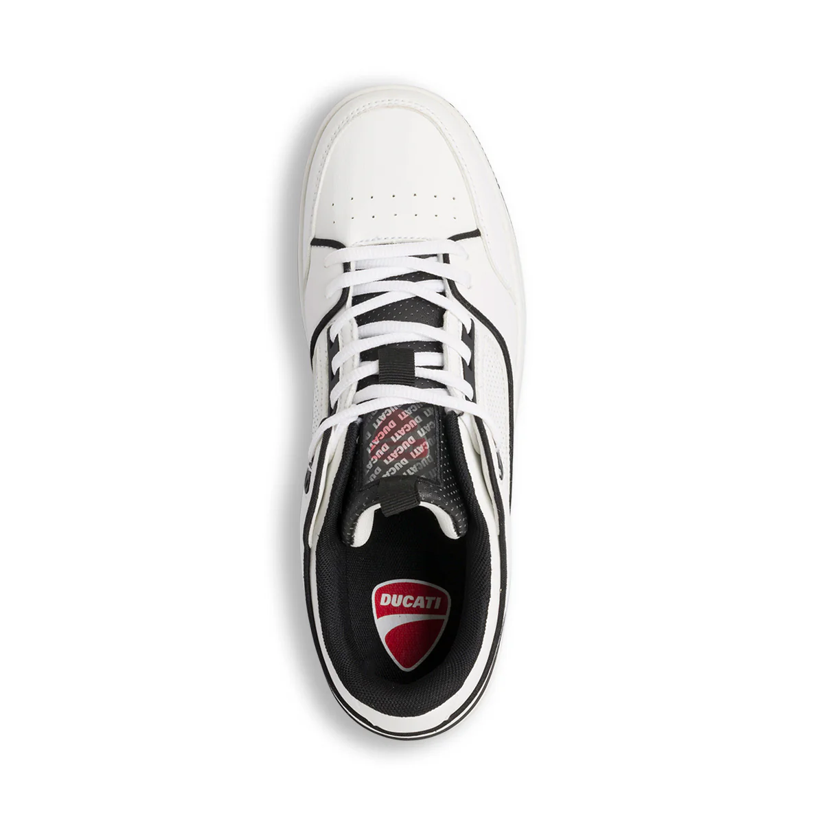Sneakers bianche da uomo con logo olografico sulla linguetta Ducati Donington Low - Image 10