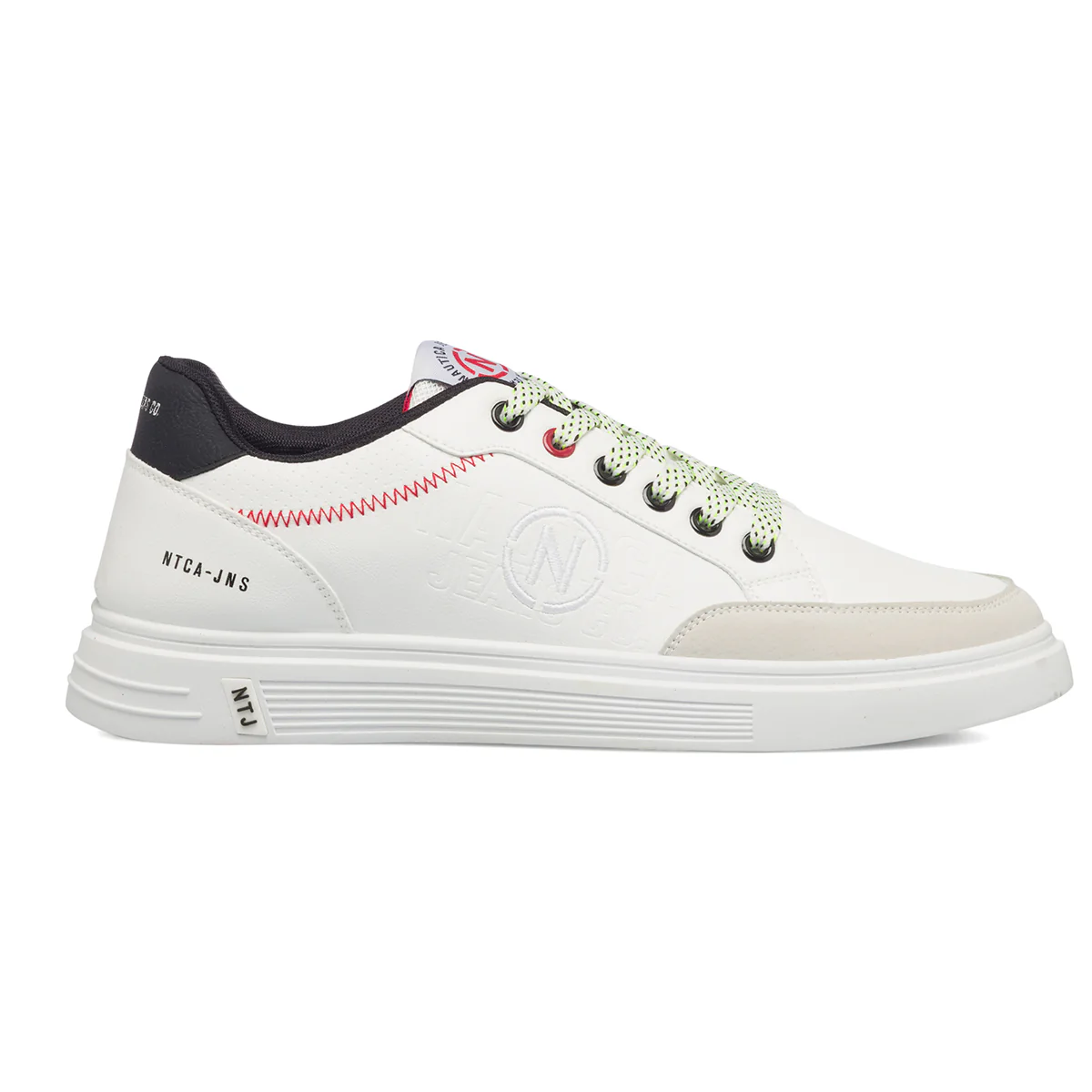 Sneakers bianche da uomo con logo ricamato Nautica Vall