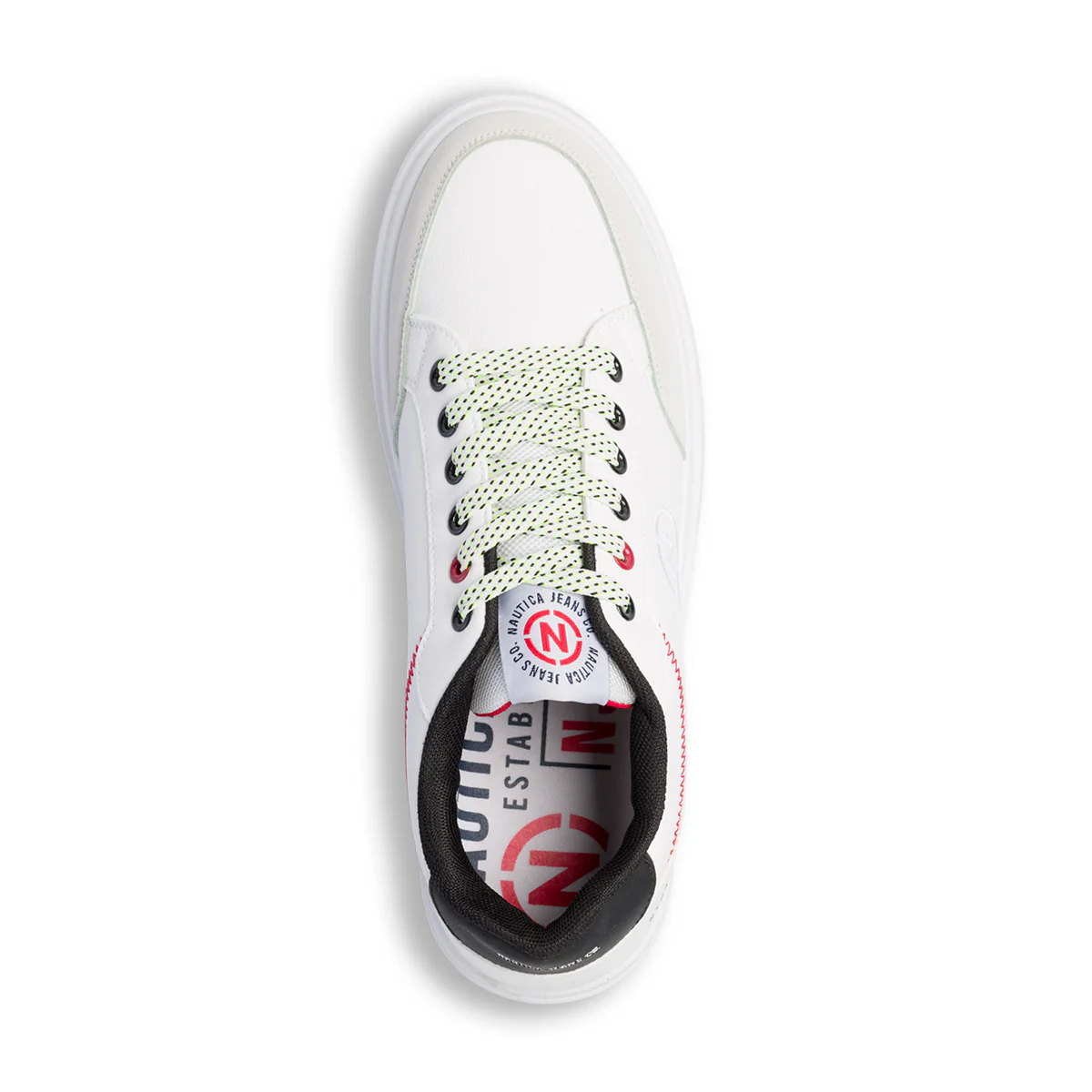 Sneakers bianche da uomo con logo ricamato Nautica Vall - Image 8