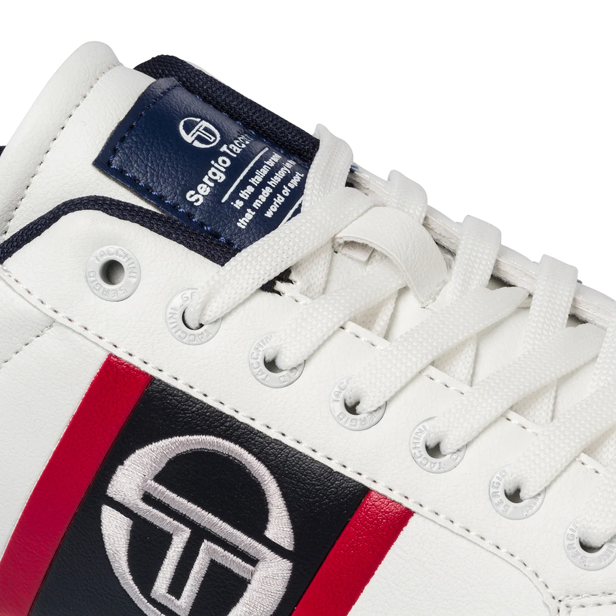 Sneakers bianche da uomo con logo ricamato Sergio Tacchini Nizza Flag LTX - Image 6