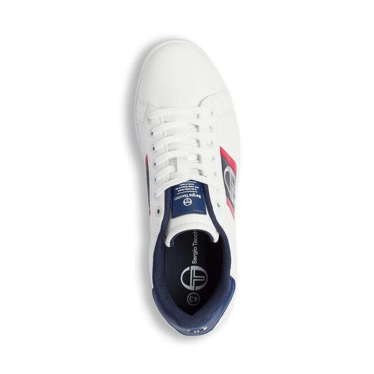 Sneakers bianche da uomo con logo ricamato Sergio Tacchini Nizza Flag LTX - Image 8