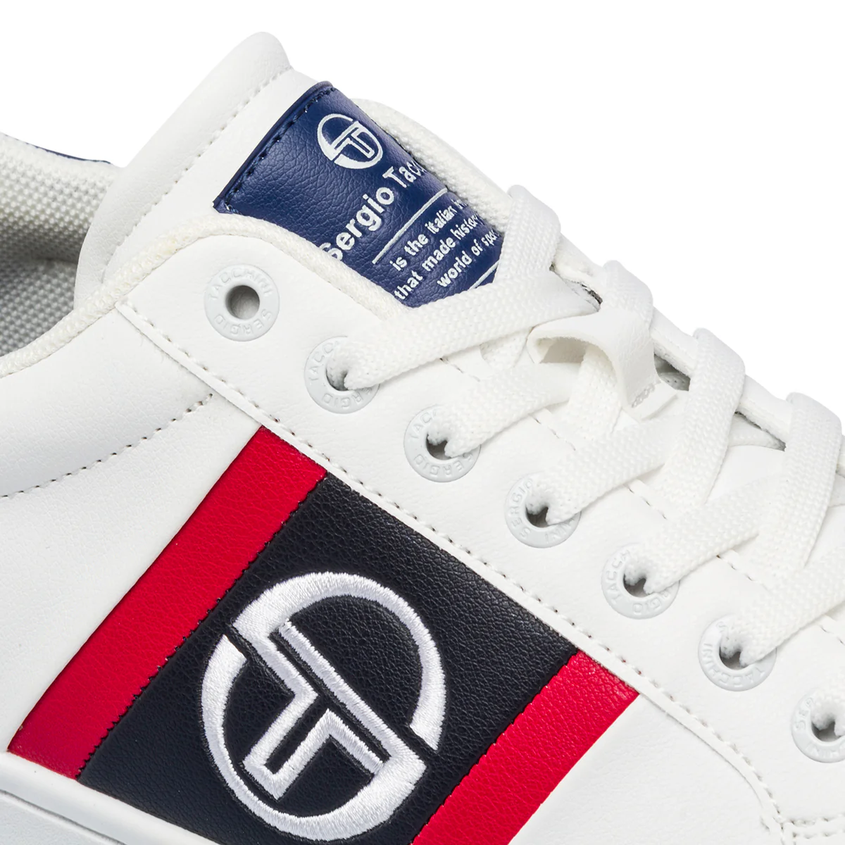 Sneakers bianche da uomo con logo ricamato Sergio Tacchini Nizza - Image 6