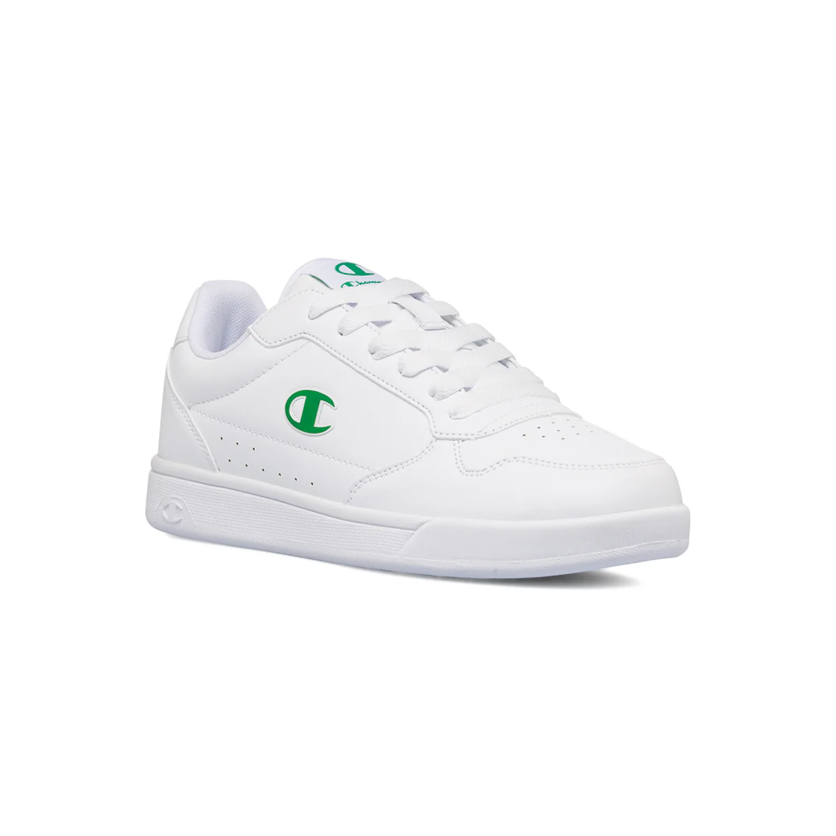 Sneakers bianche da uomo con logo verde Champion New Court - Image 2