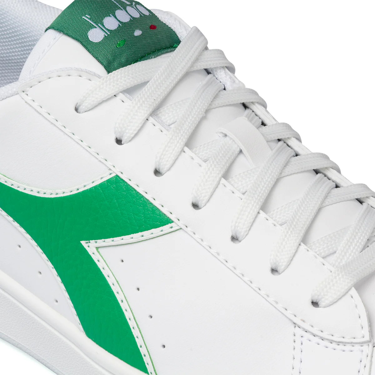 Sneakers bianche da uomo con logo verde Diadora Torneo - Image 6